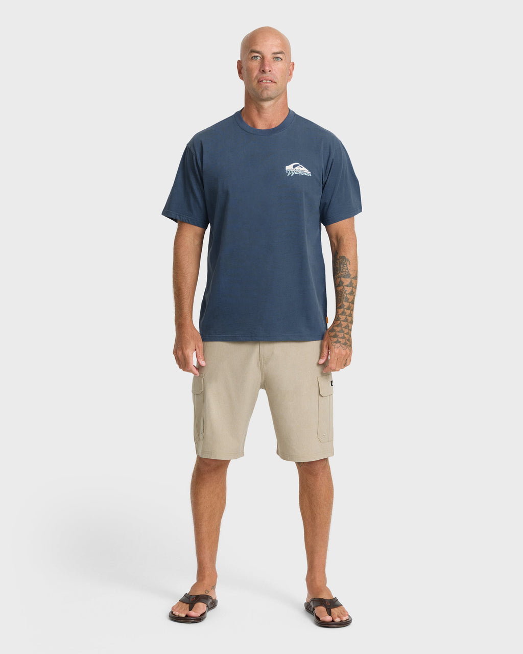 Waterman Bottle Life Classic Short Sleeve Cotton T-Shirt - Dark Denim