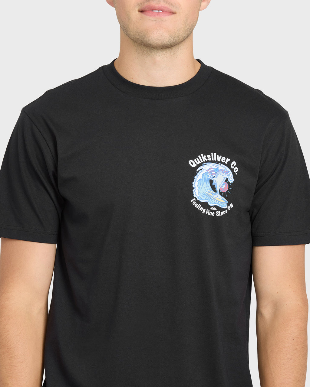 Patriot Dolphin Short Sleeve Knit T-Shirt - Black