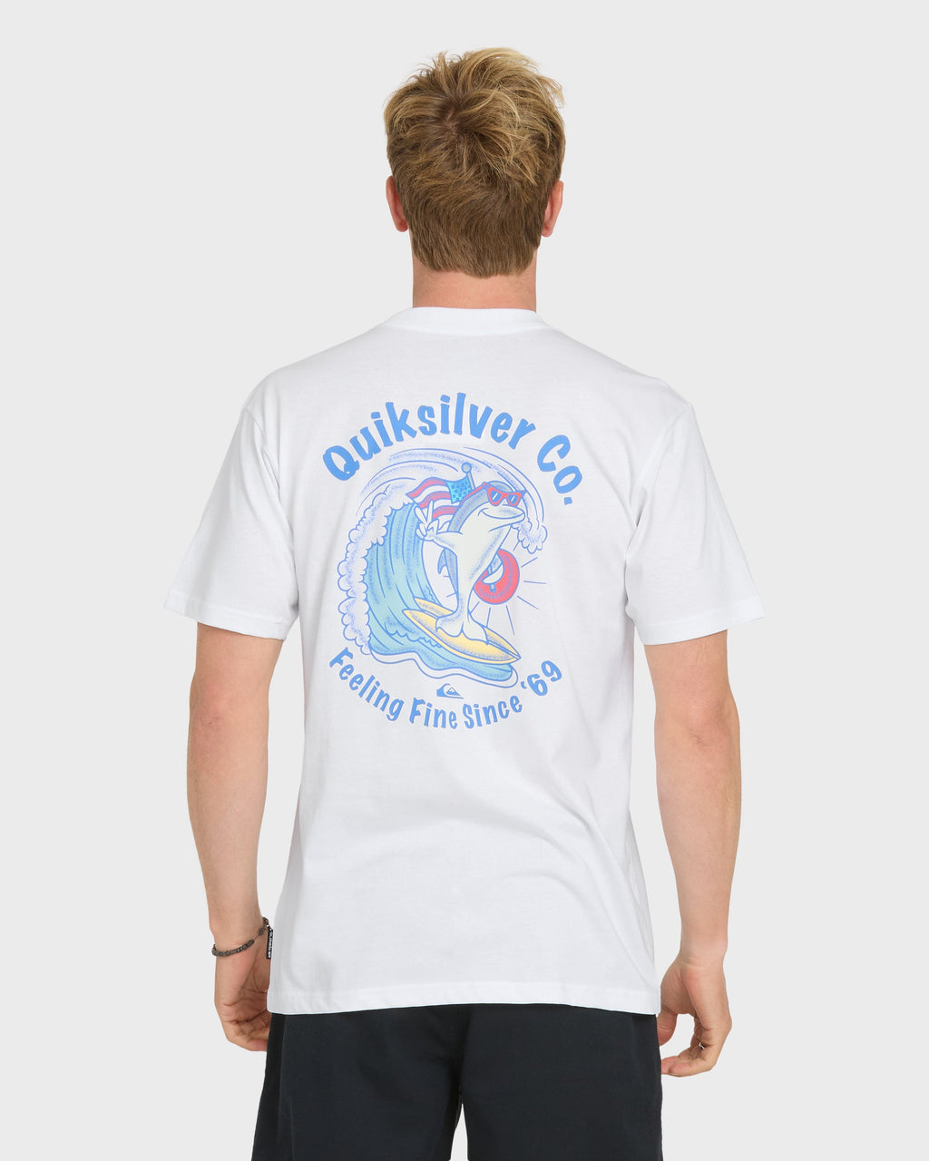 Patriot Dolphin Short Sleeve Knit T-Shirt - White