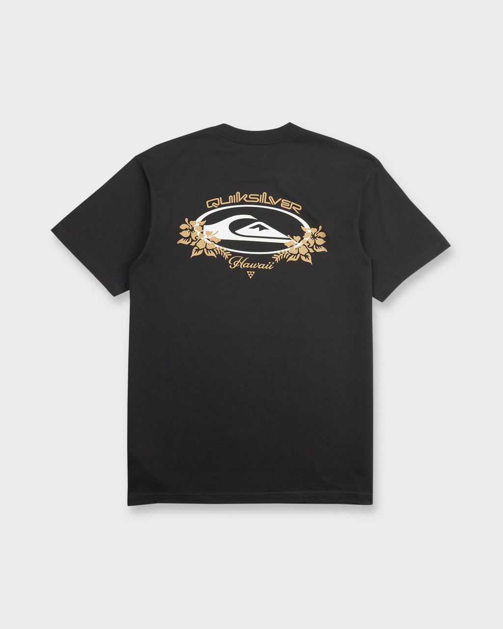 Hawaii Floral Classic Short Sleeve Knit T-Shirt - Black