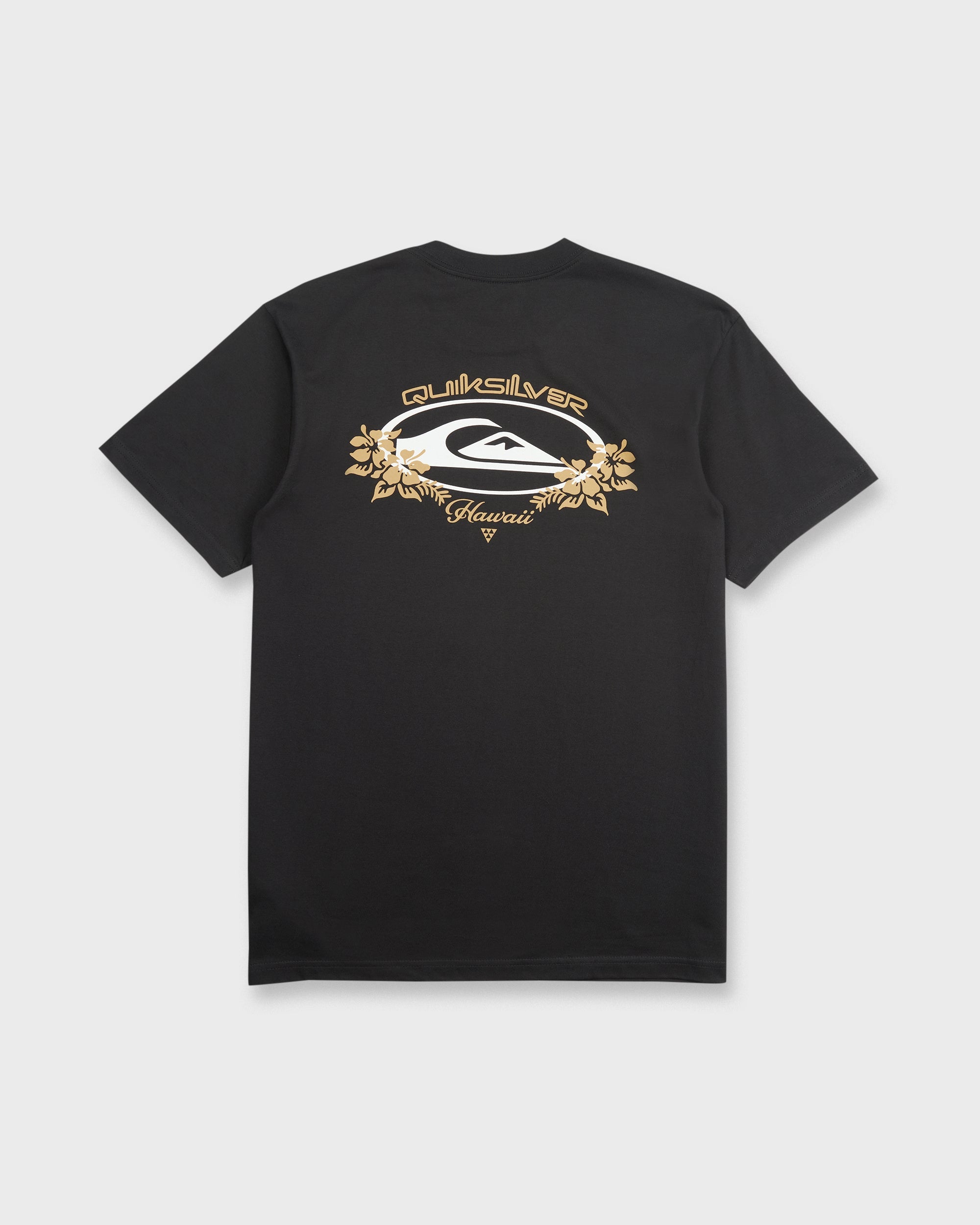 Hawaii Floral Classic Short Sleeve Knit T-Shirt - Black