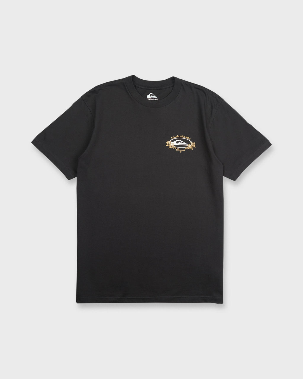 Hawaii Floral Classic Short Sleeve Knit T-Shirt - Black