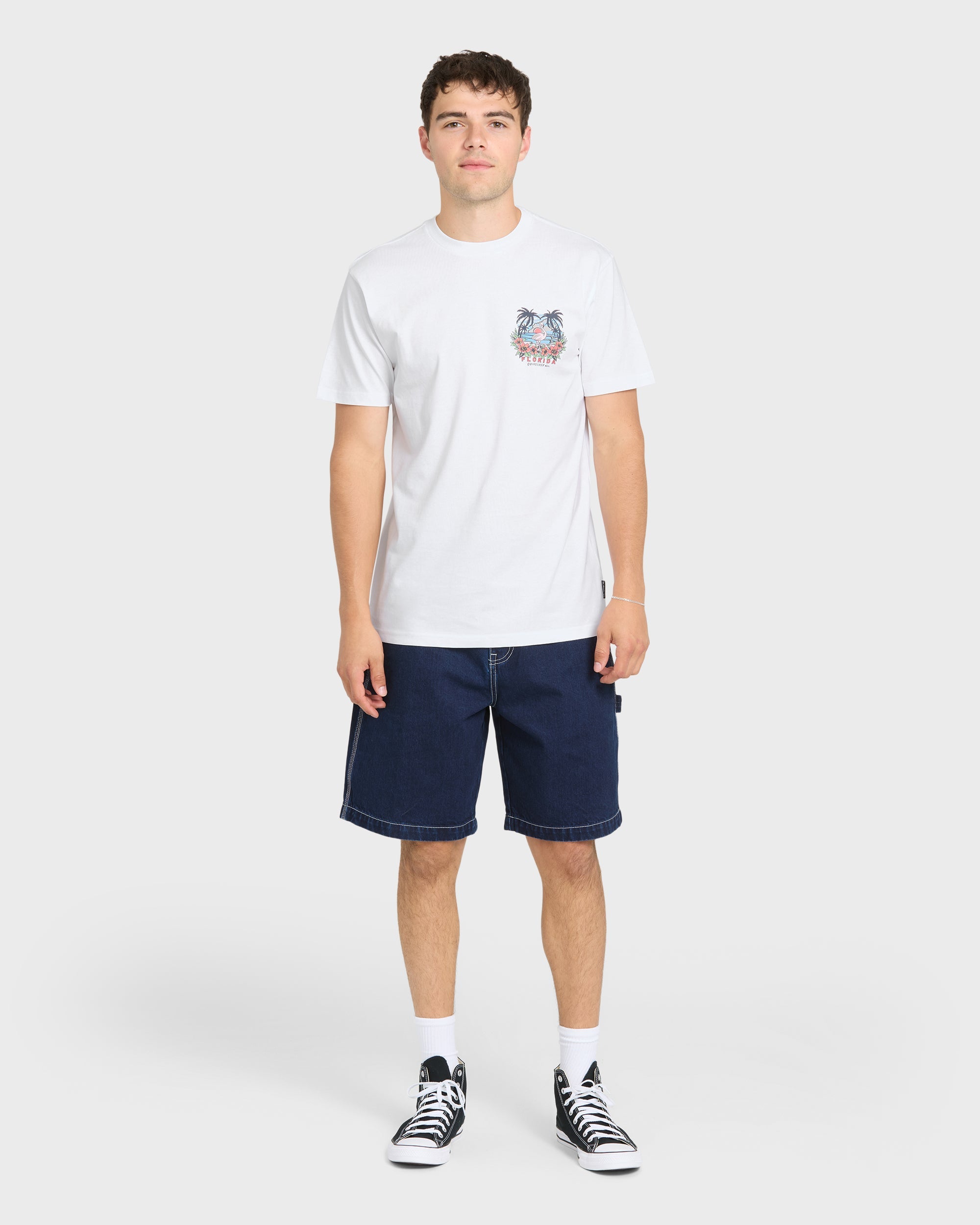 Flamazing Short Sleeve Cotton T-Shirt - White