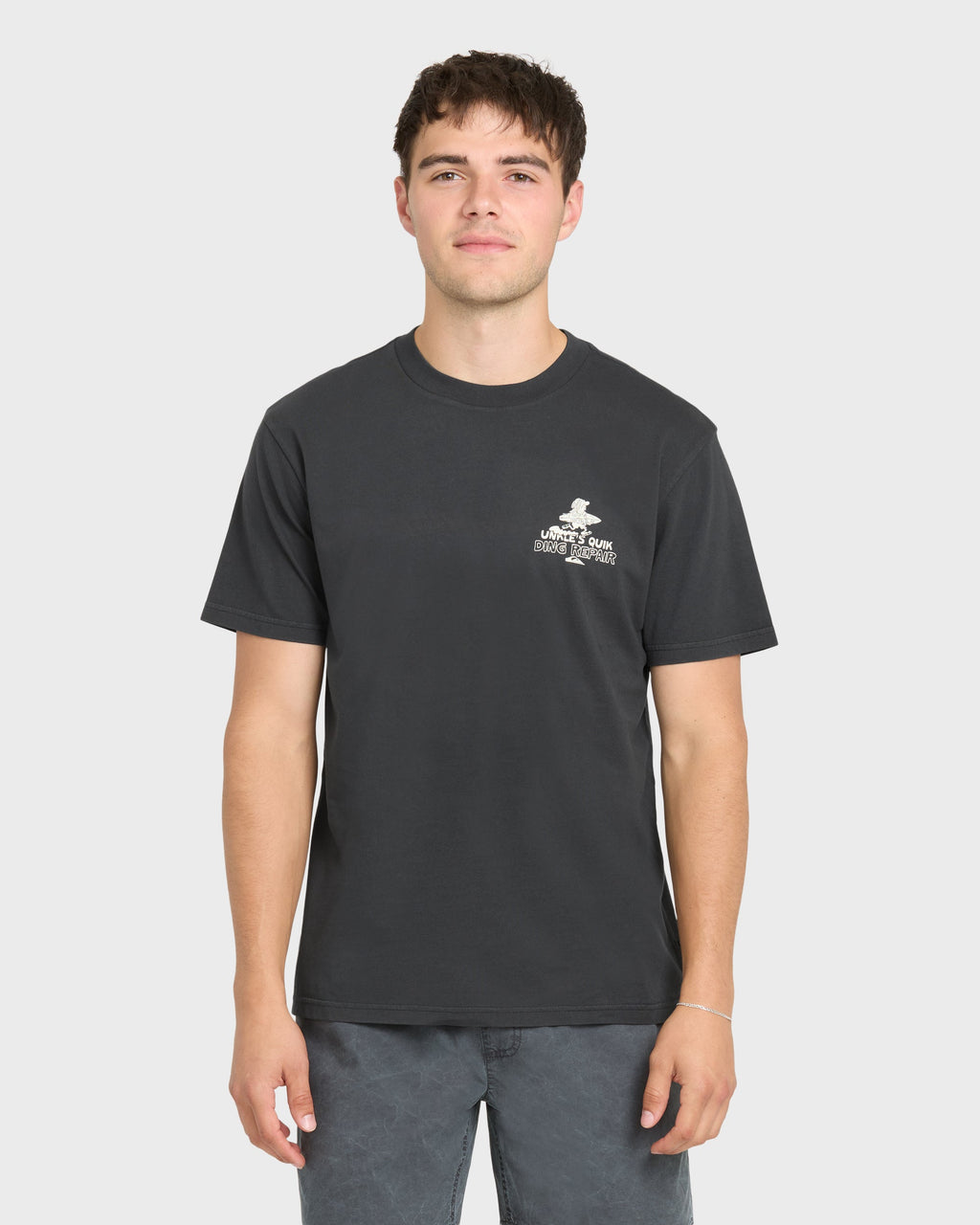 Unkles Ding Repair Pigment Dye Short Sleeve Knit T-Shirt - Phantom