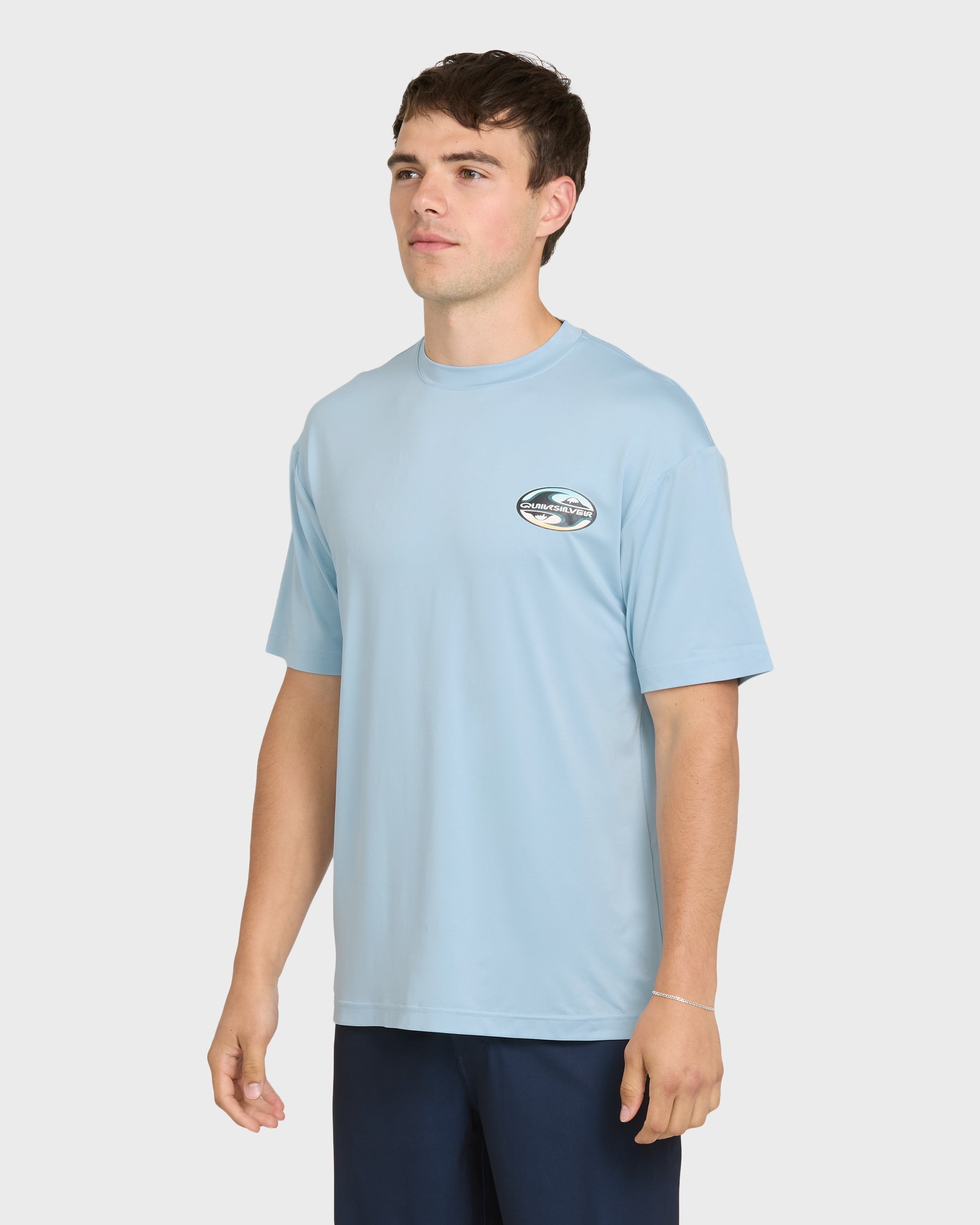 All Day Graphic 50 UPF Short Sleeve Surf Tee - Skyway