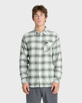 Breakwater Check Long Sleeve Flannel Shirt - Snow White