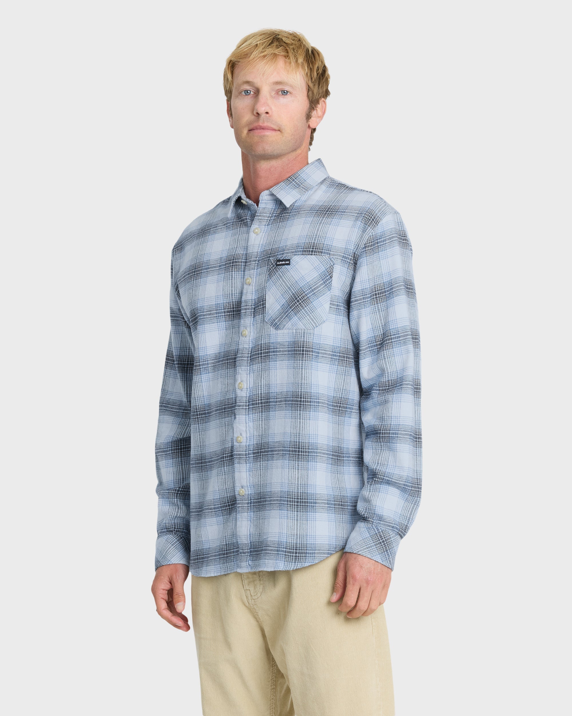 Breakwater Check Long Sleeve Flannel Shirt - Skyway
