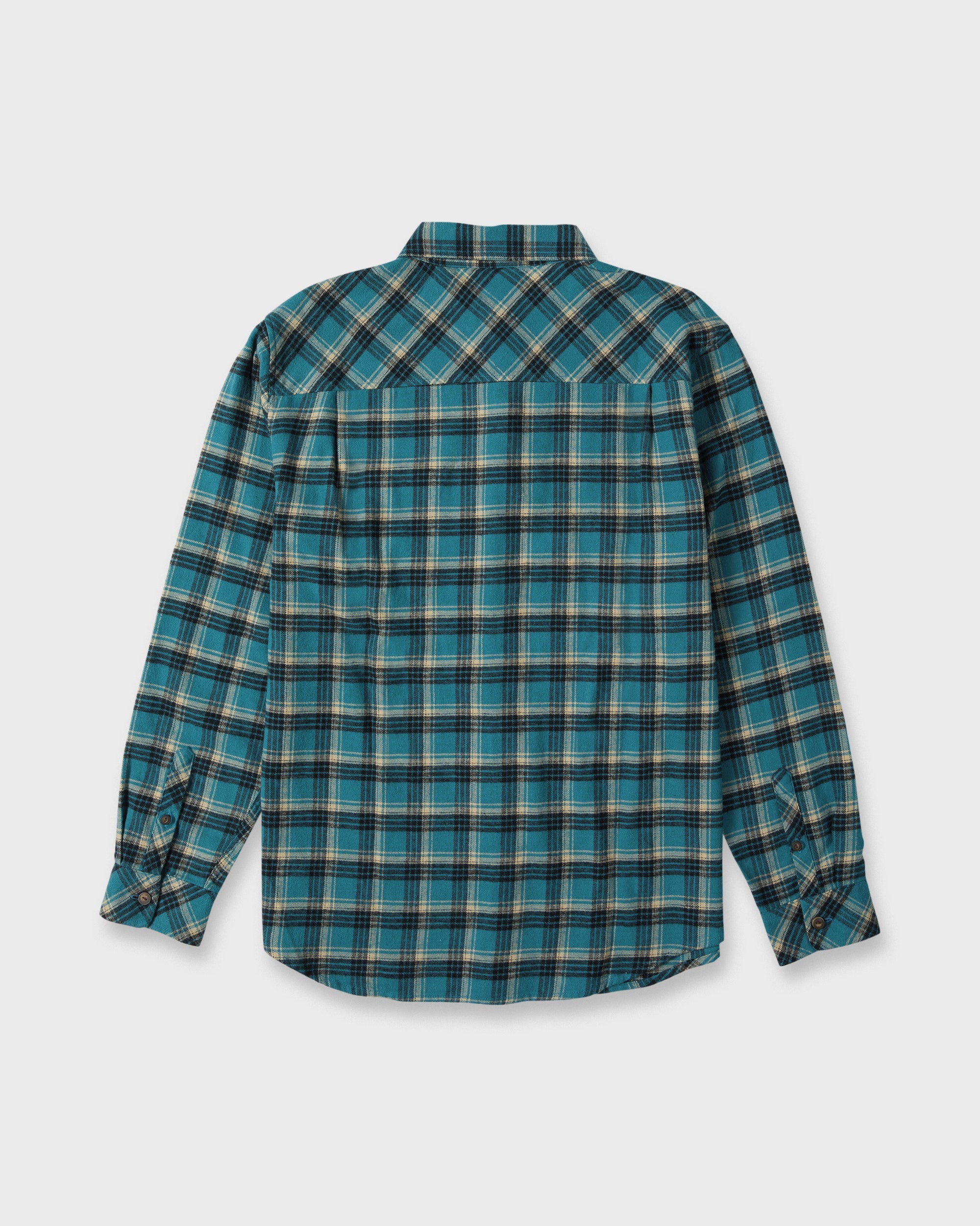 Saltwater Long Sleeve Flannel Shirt - Blue Coral
