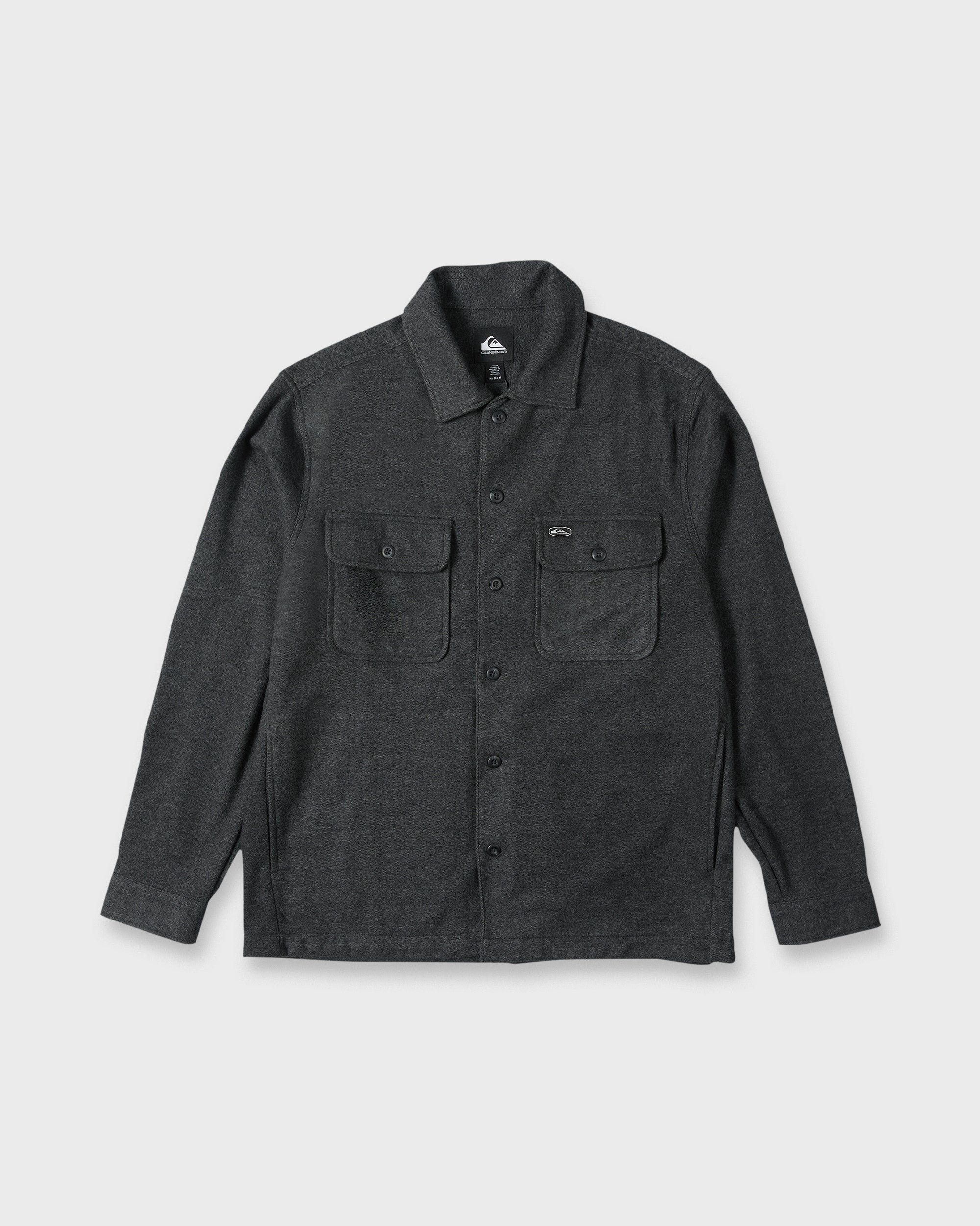 Flannel Long Sleeve Overshirt - Black Heather