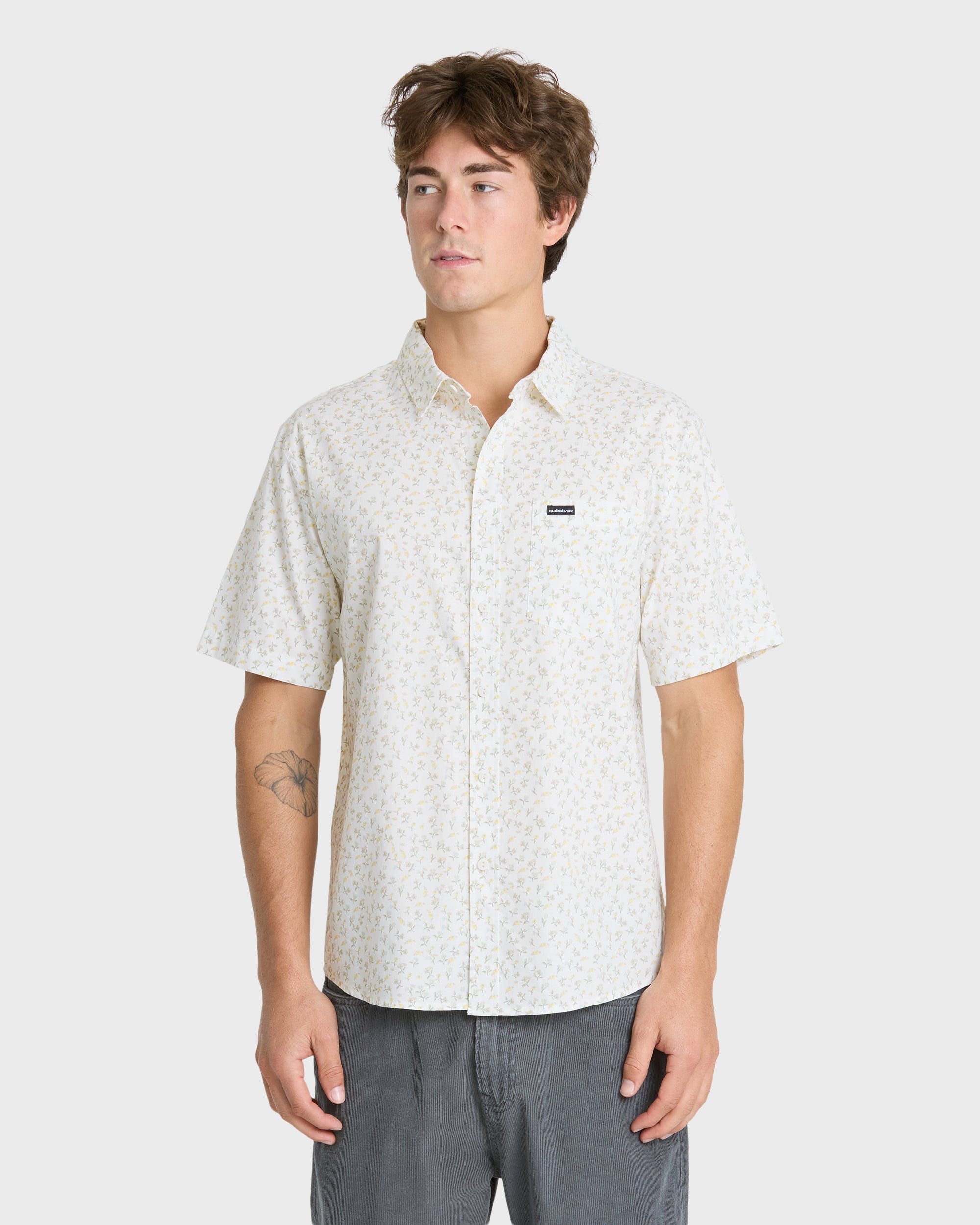 Mesa Meadow Classic Short Sleeve Woven Shirt - Snow White