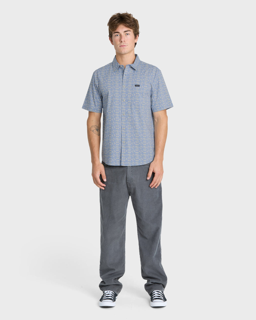Nature Tile Classic Short Sleeve Woven Shirt - Quiet Harbor
