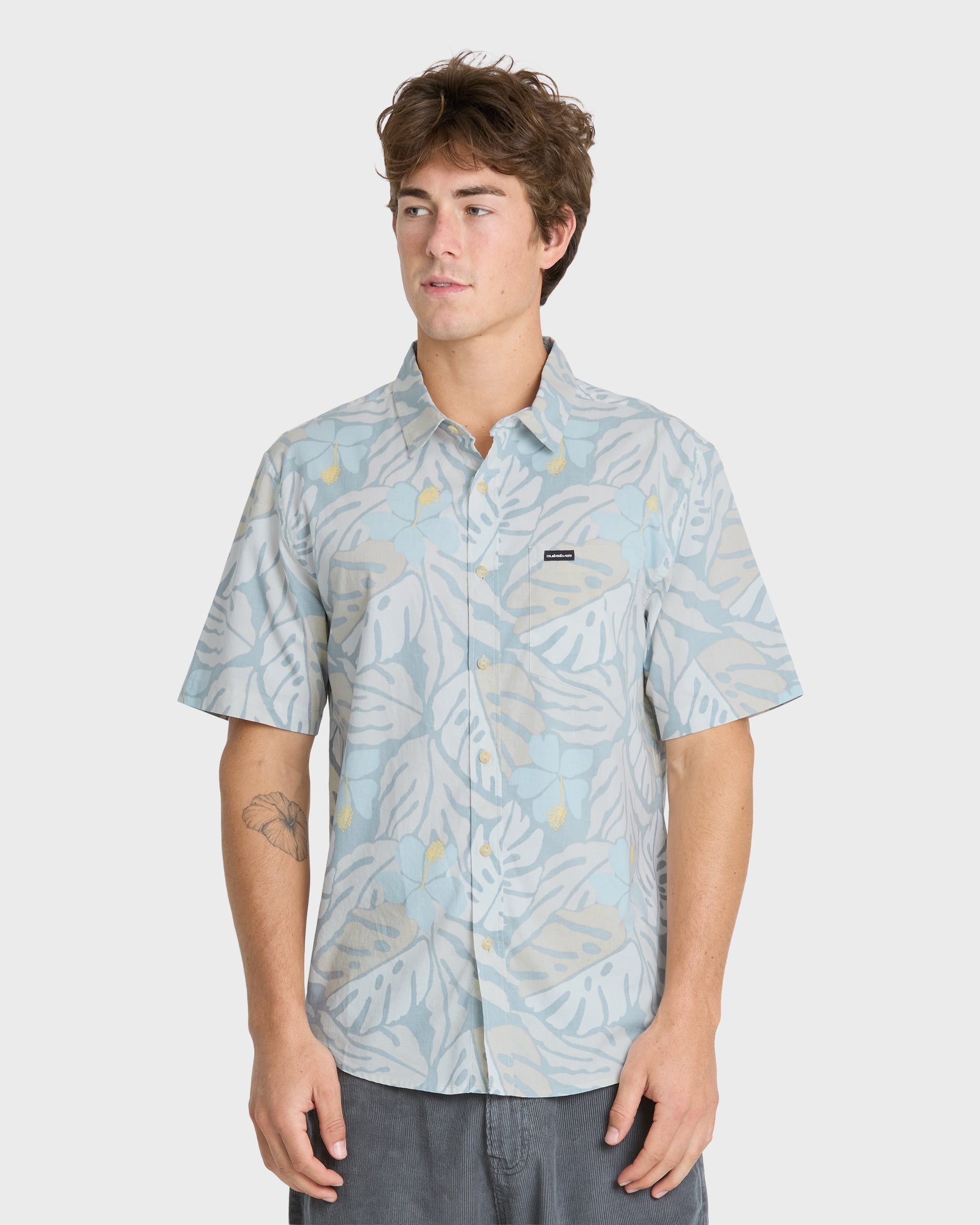 Palm Breeze Classic Short Sleeve Cotton Shirt - Peyote