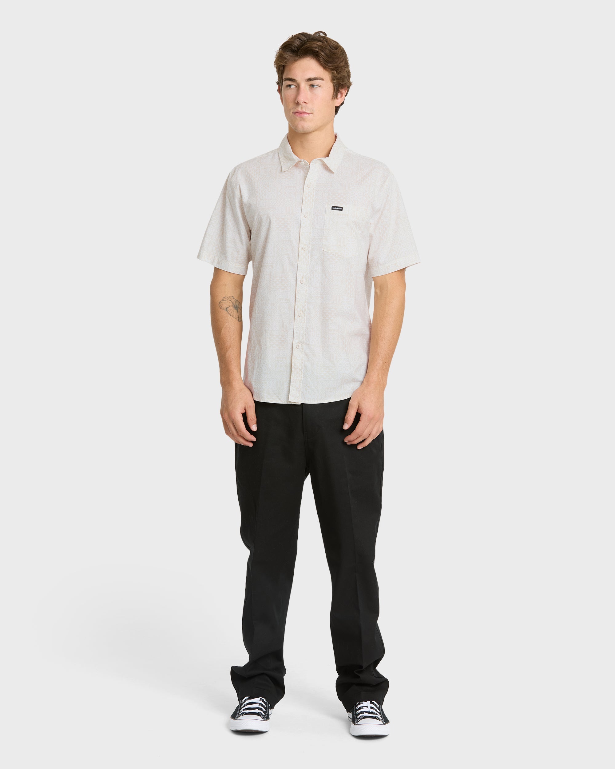 Koa Classic Short Sleeve Woven Shirt - Snow White