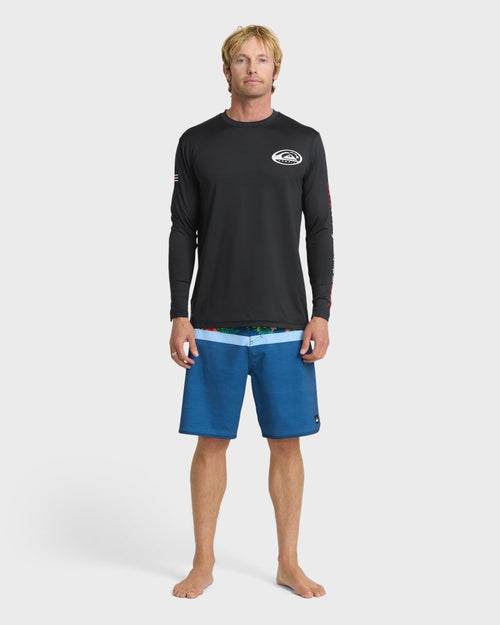 Hawaii Everyday Long Sleeve Surf Tee - Black