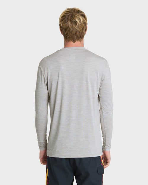 Hawaii Everyday Long Sleeve Surf Tee - Light Grey Hth