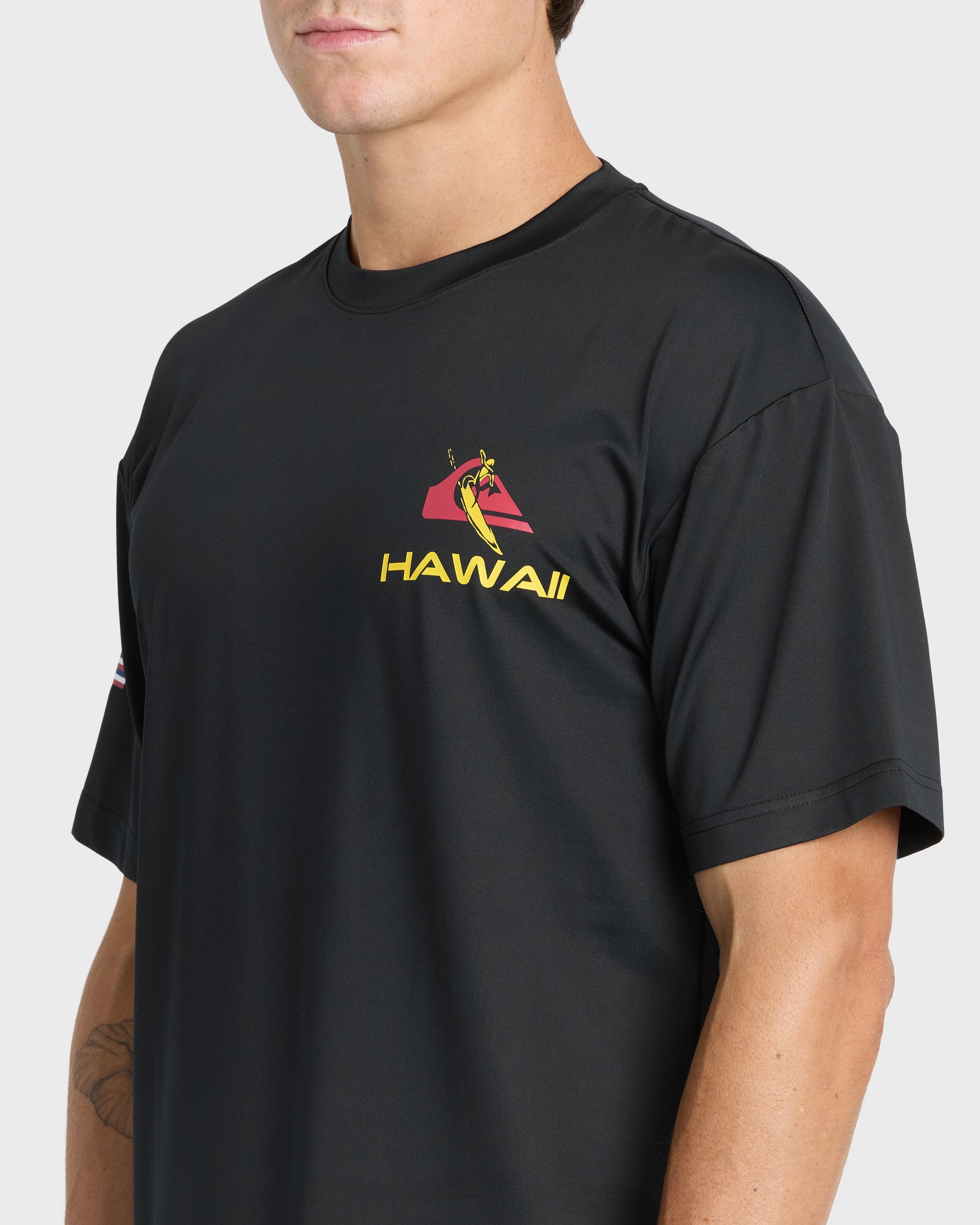 Hawaii Everyday Short Sleeve Surf Tee - Black