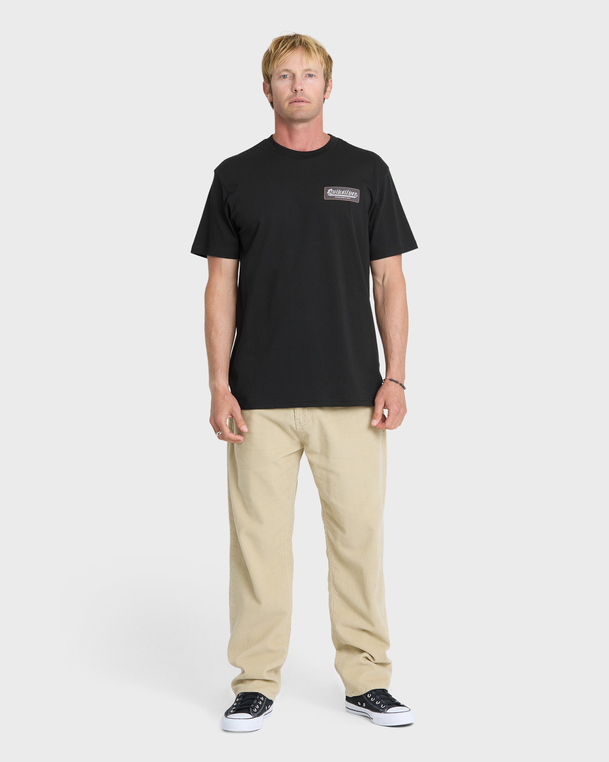 Oldie Classic Short Sleeve Knit T-Shirt - Black