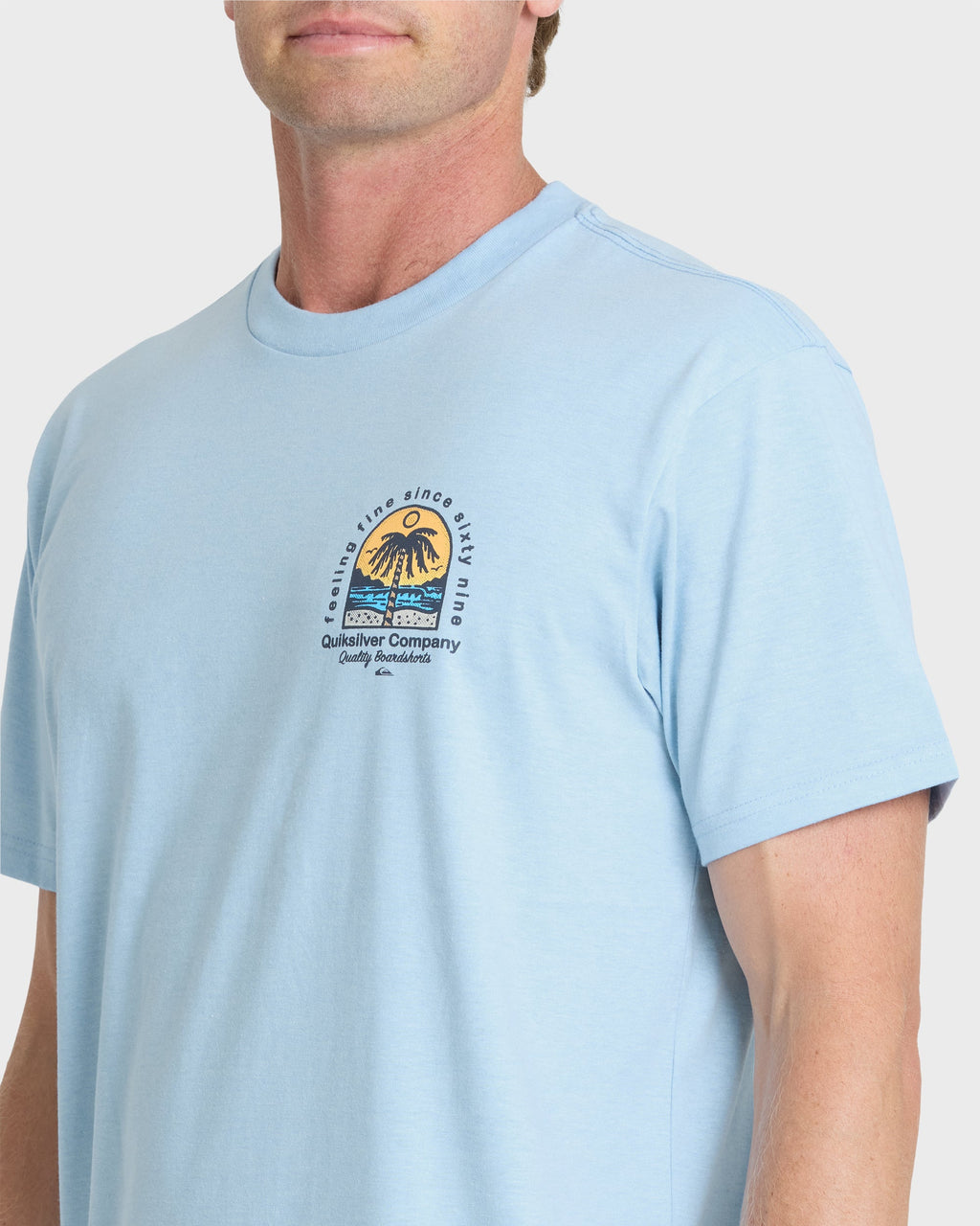 Easy Feeling Short Sleeve Knit T-Shirt - Skyway Heather