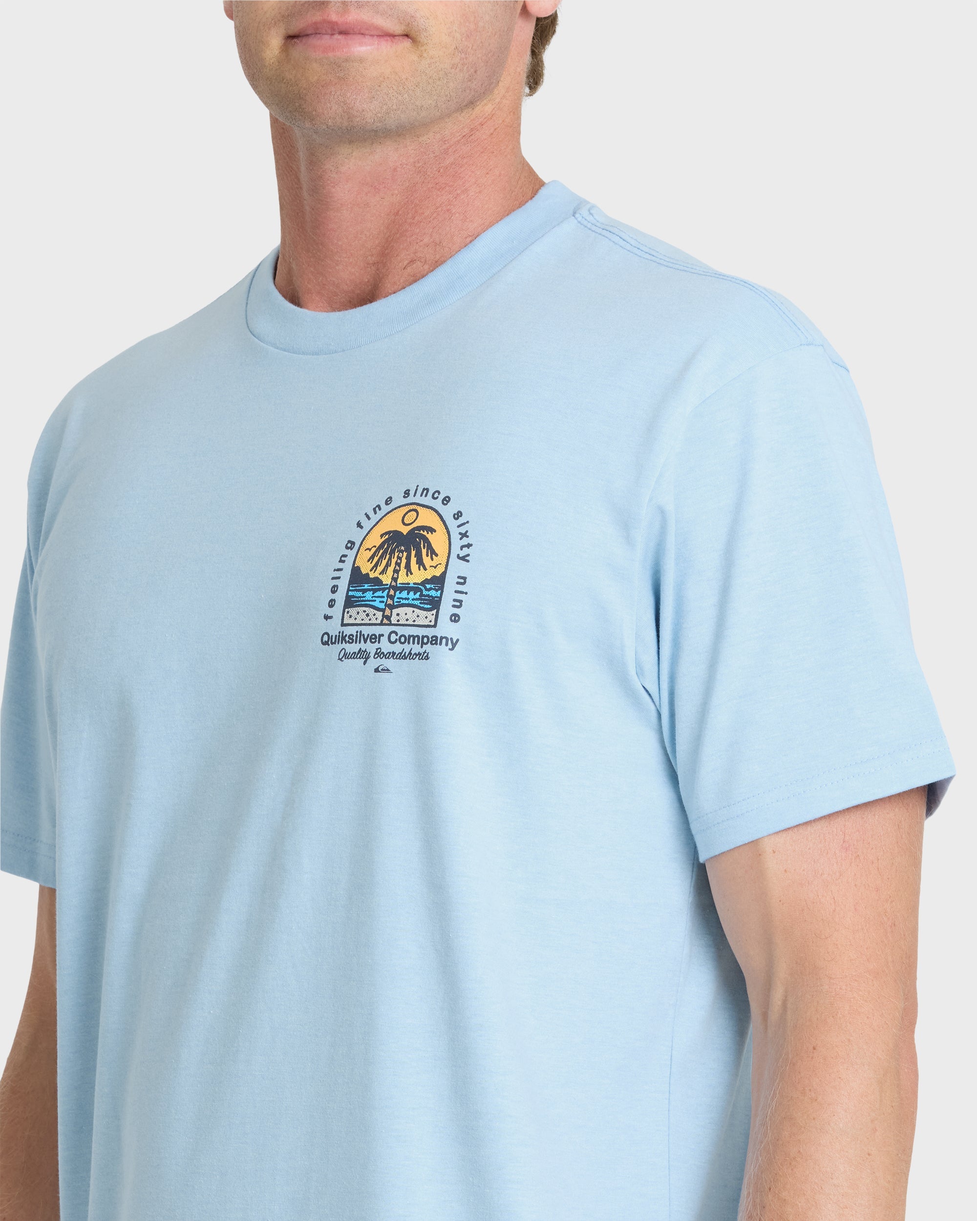 Easy Feeling Short Sleeve Knit T-Shirt - Skyway Heather
