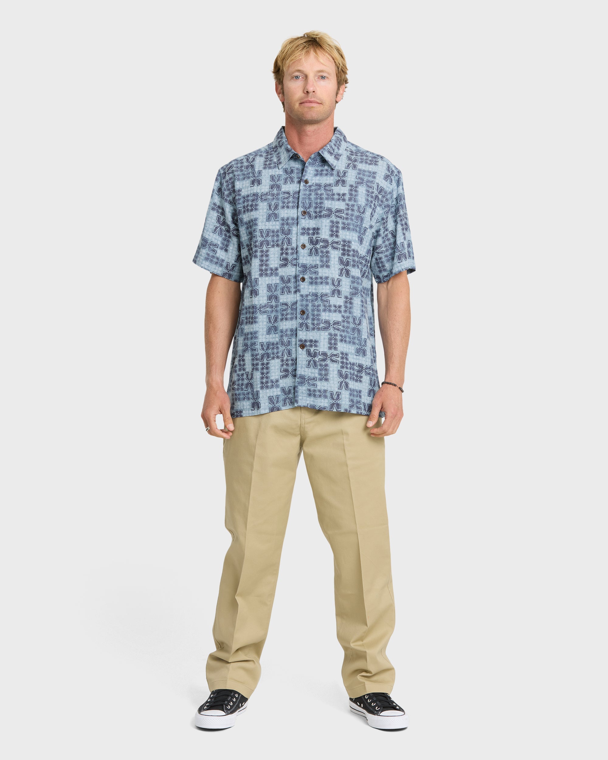 Waterman Boca Short Sleeve Woven Shirt - Blue Nights