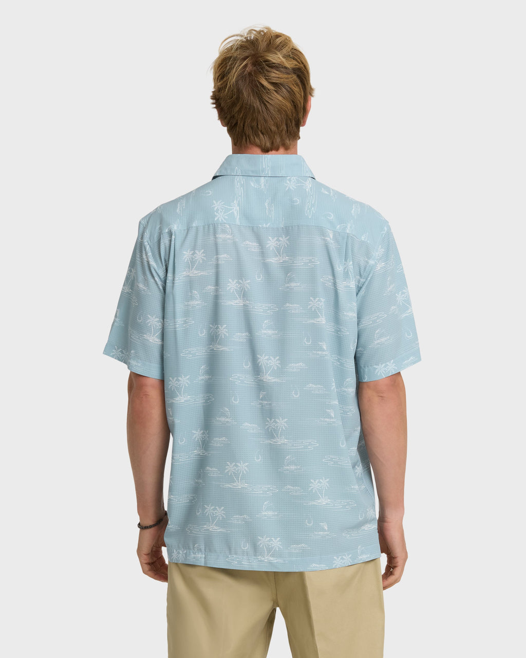 Waterman Mix Performance Pack Short Sleeve Woven Shirt - Dusty Blue
