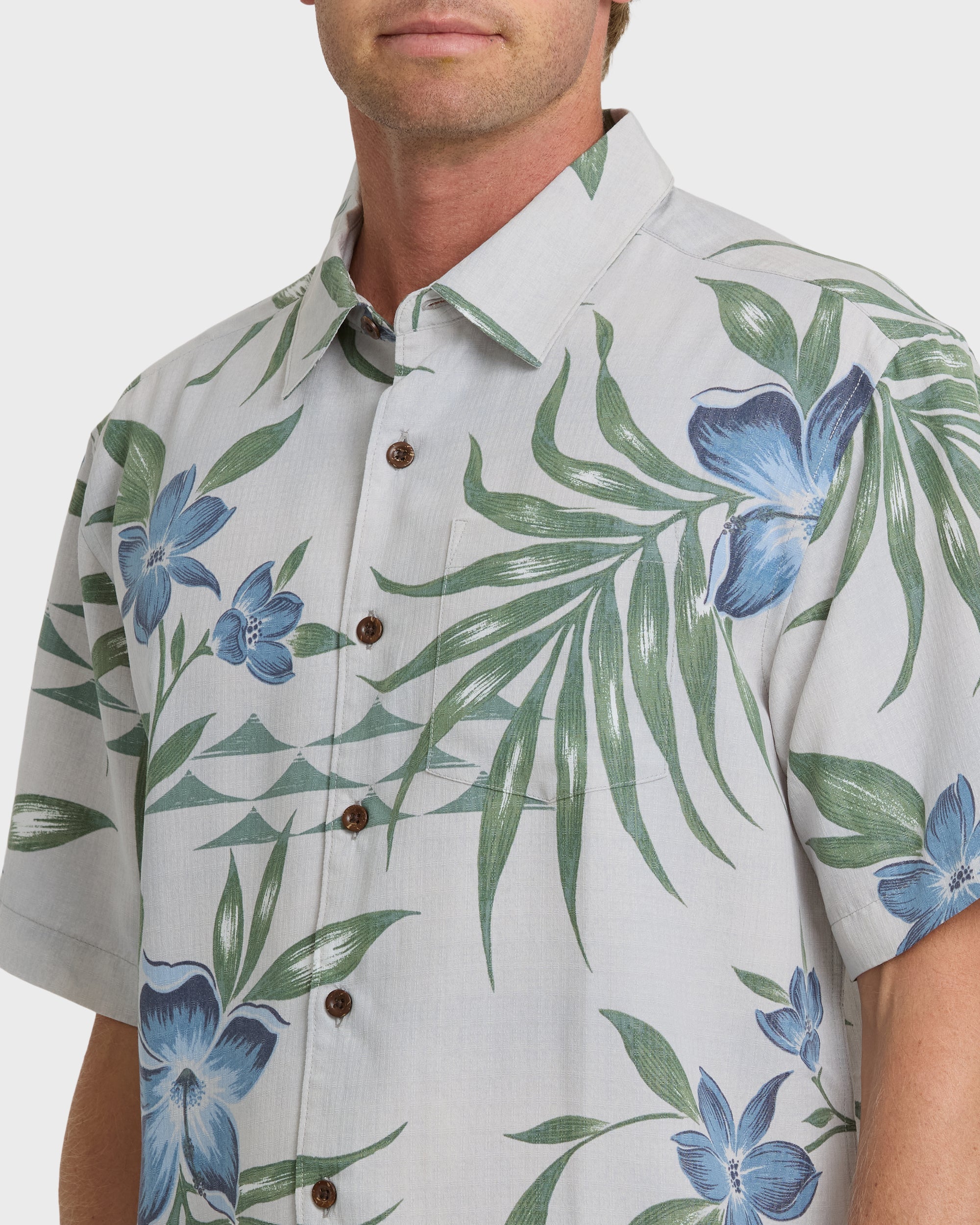 Waterman Palapa Floral Short Sleeve Woven Shirt - High Rise