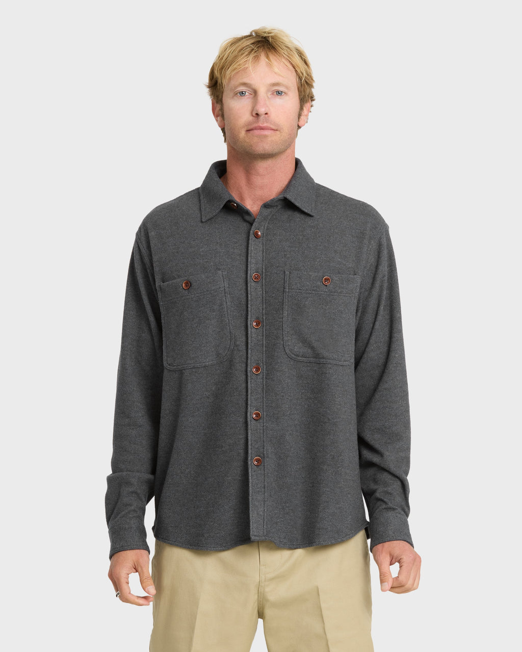 Waterman Harvest Long Sleeve Flannel Shirt - Phantom