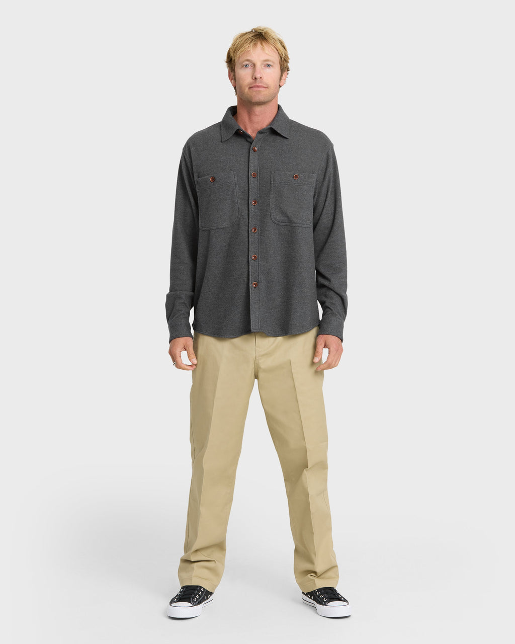 Waterman Harvest Long Sleeve Flannel Shirt - Phantom