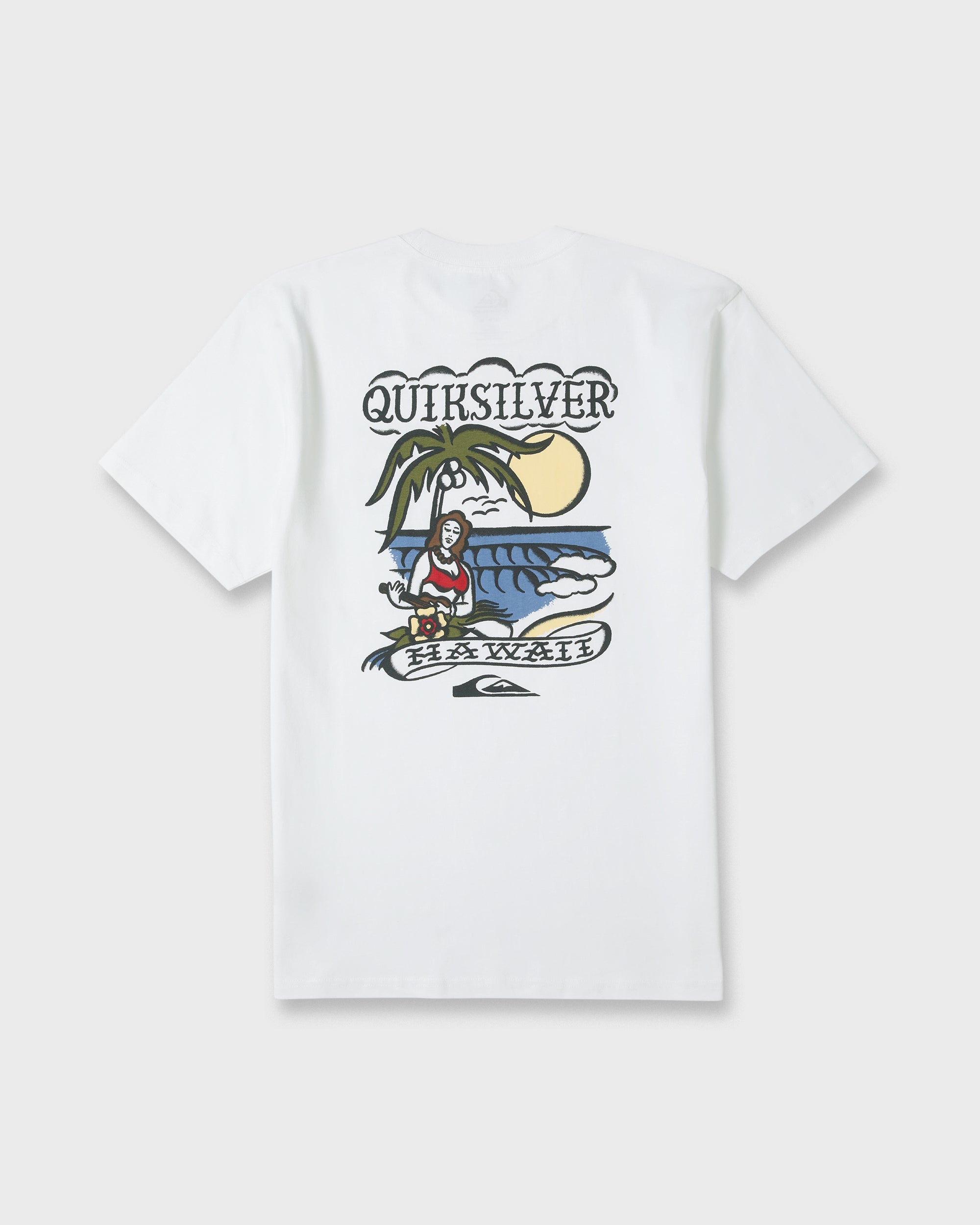 Hawaii Island Peace Short Sleeve Cotton T-Shirt - White