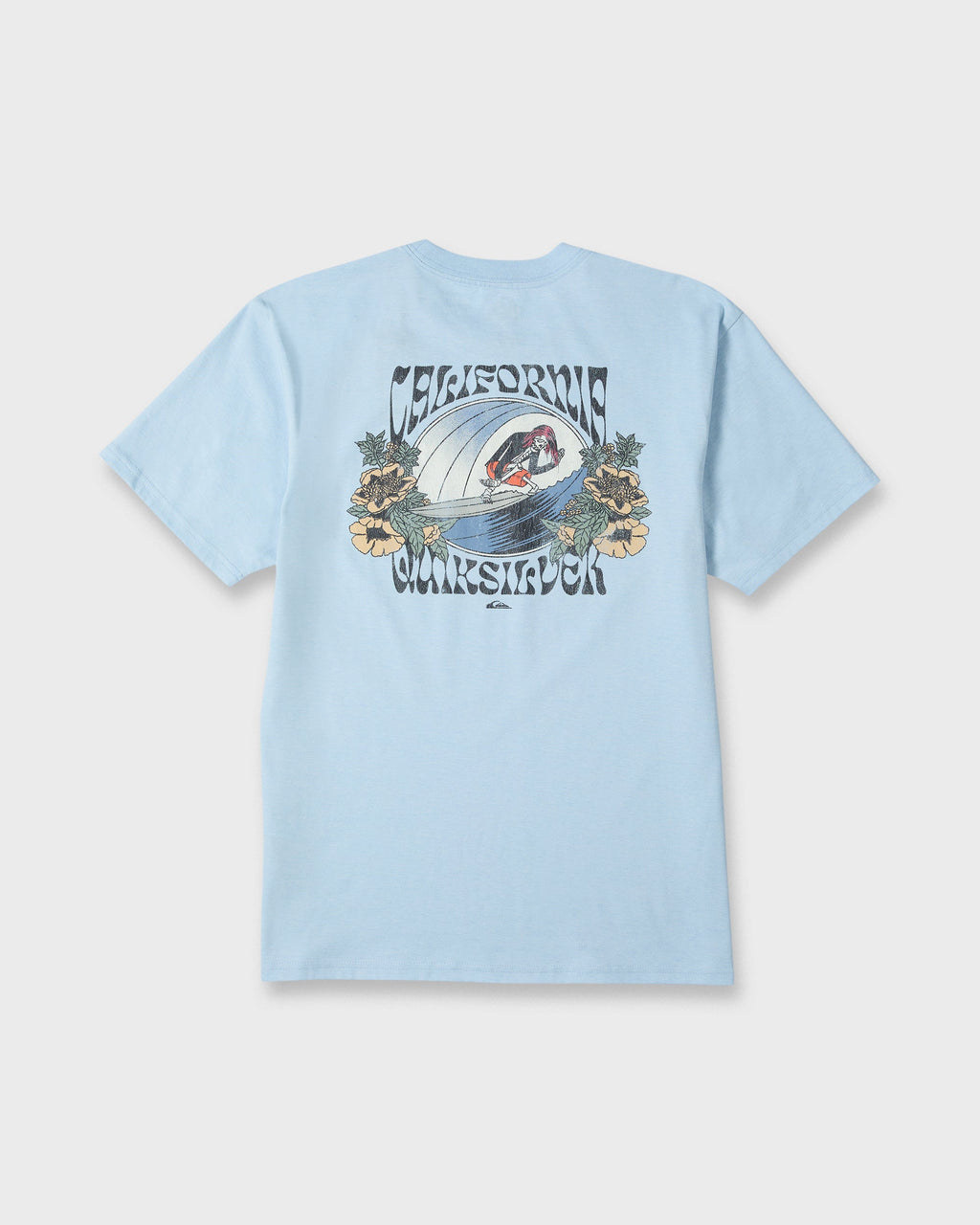 Grateful Cali Classic Short Sleeve Knit T-Shirt - Skyway Heather