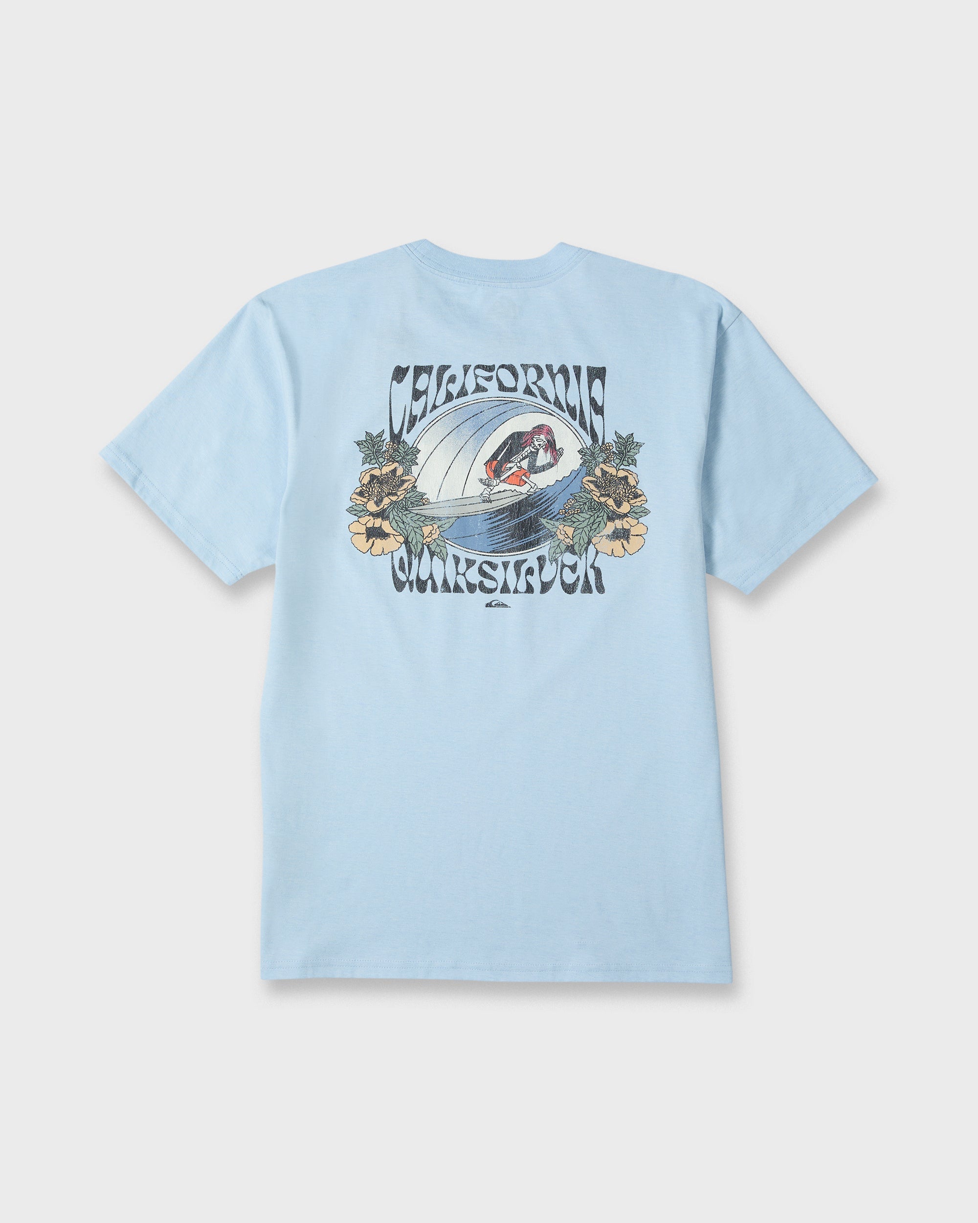Grateful Cali Classic Short Sleeve Knit T-Shirt - Skyway Heather