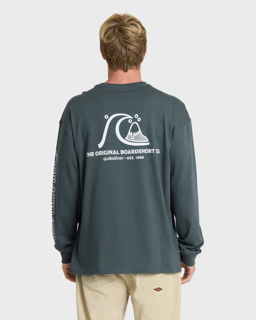 OG Boardshort Co Long Sleeve Knit T-Shirt - Dark Slate