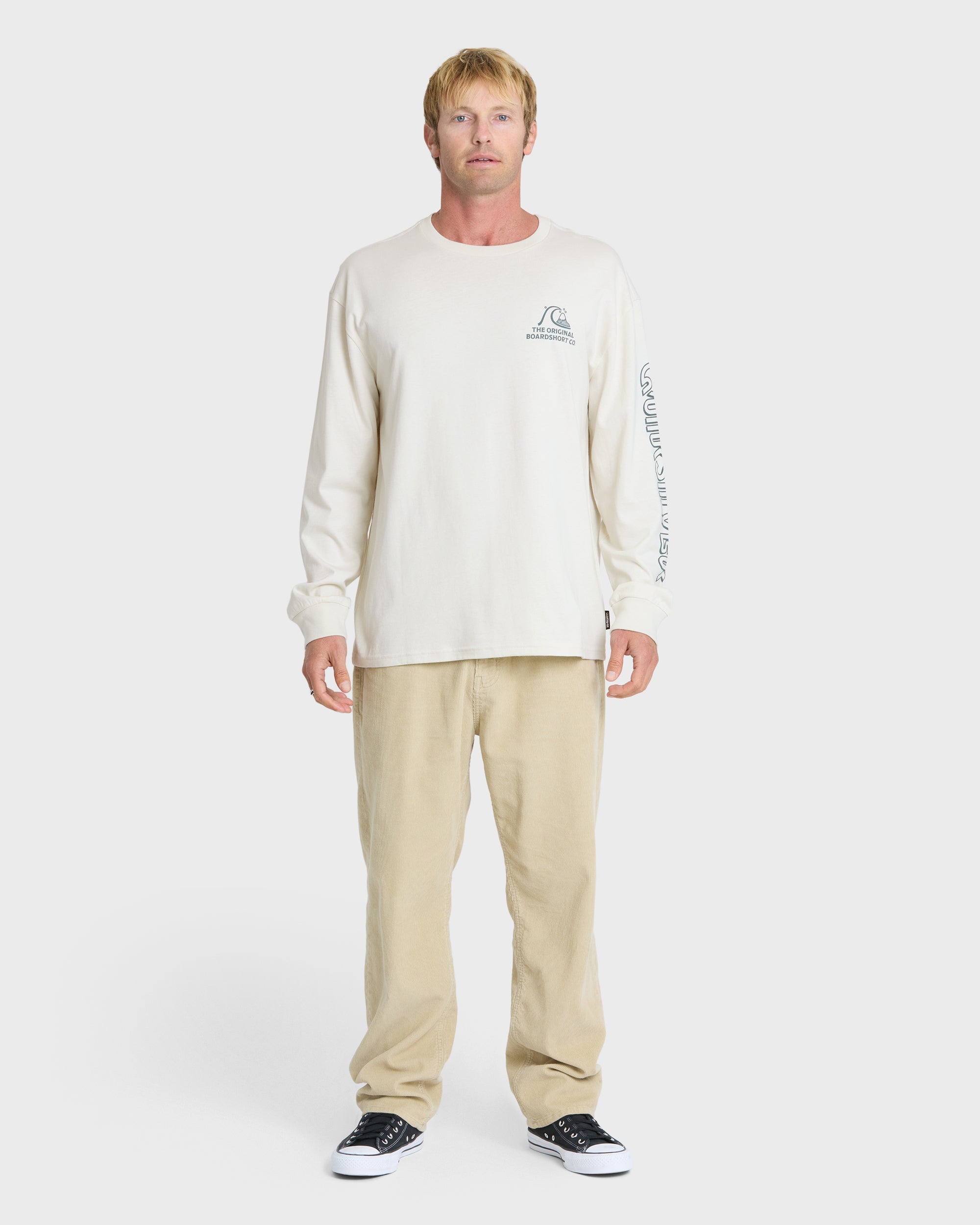 OG Boardshort Co Long Sleeve Knit T-Shirt - Silver Birch