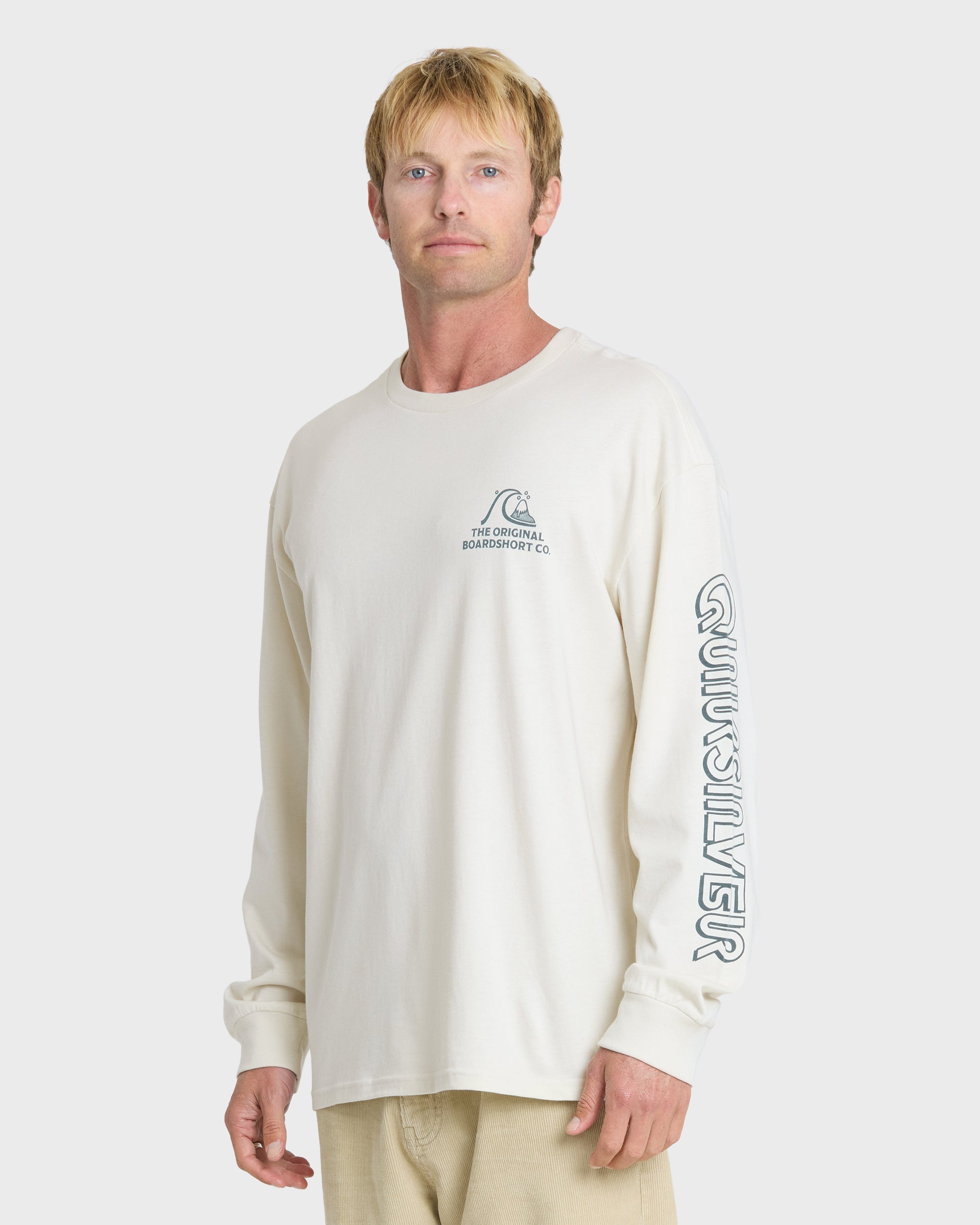 OG Boardshort Co Long Sleeve Knit T-Shirt - Silver Birch