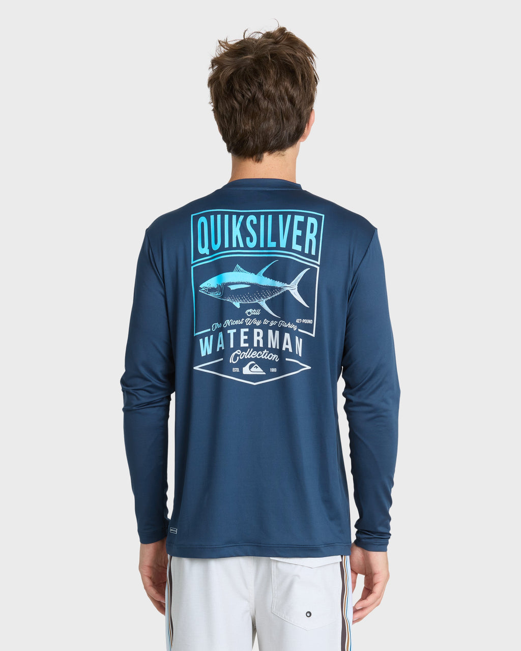 Waterman Gradient Tuna Long Sleeve Surf Tee - Dark Denim