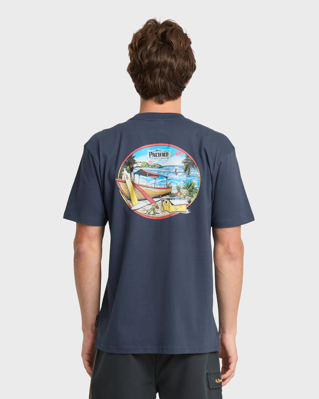 Pacifico Sayulita Cruising Short Sleeve Knit T-Shirt - Navy