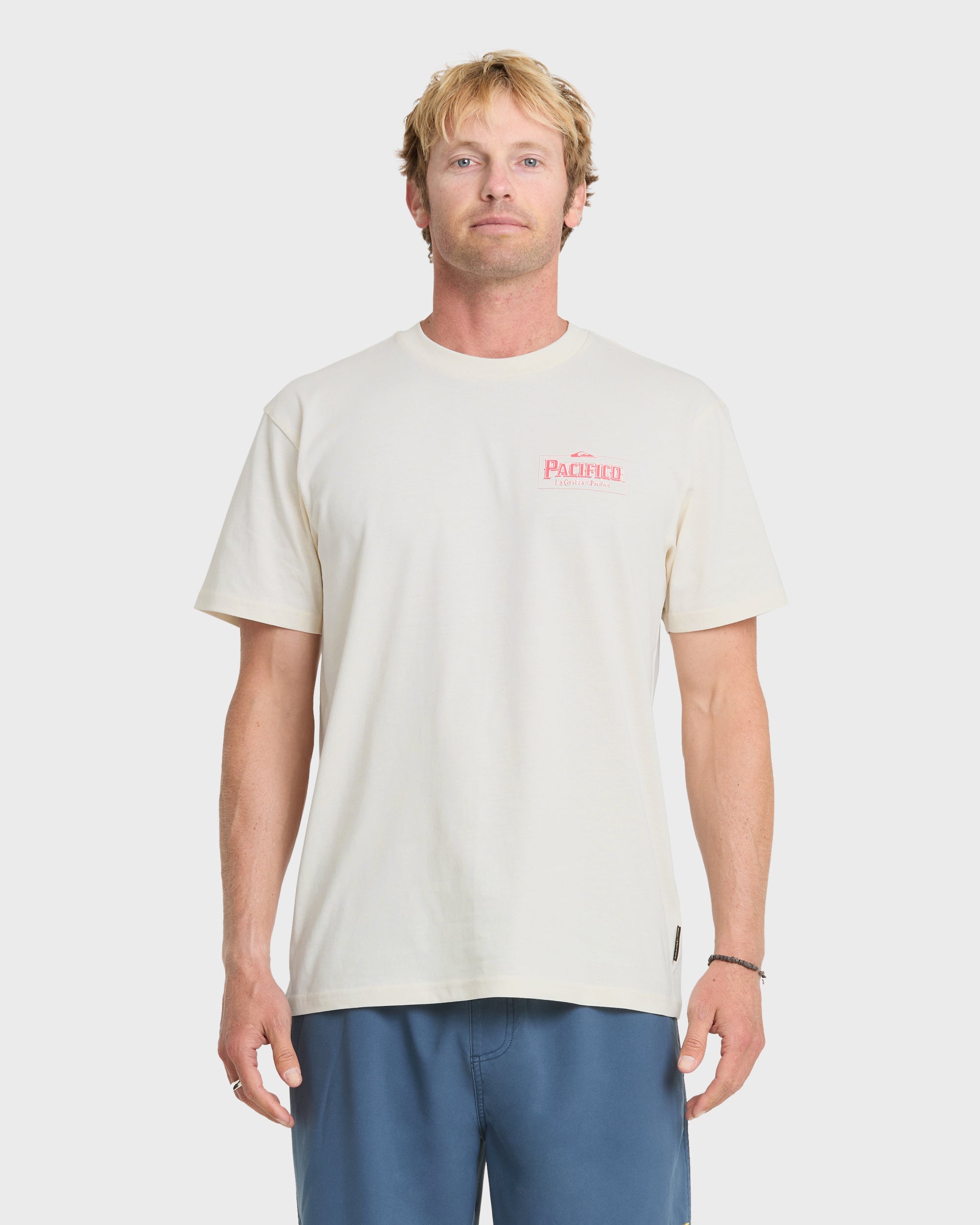 Pacifico Sayulita Cruising Short Sleeve Cotton T-Shirt - Tofu