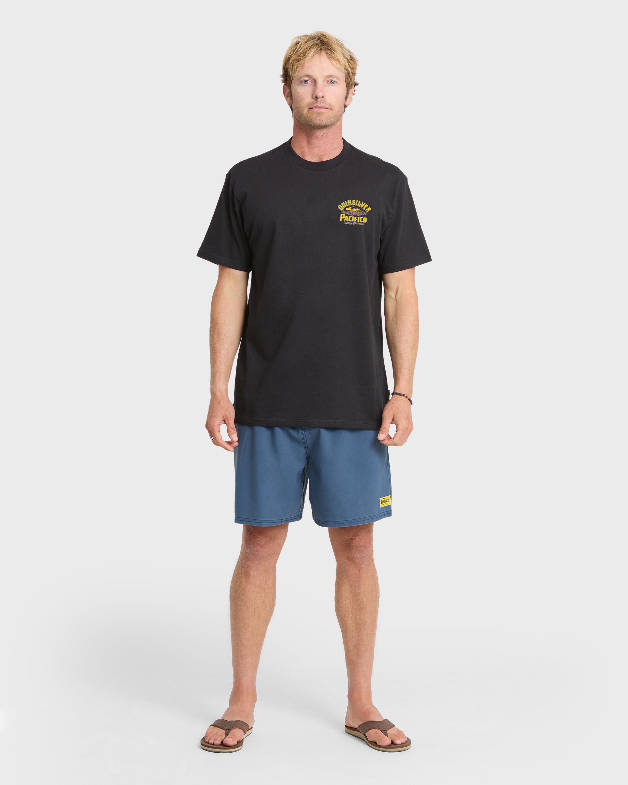 Pacifico Signage Short Sleeve Knit T-Shirt - Black