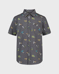 Boys Strange Waves Classic Short Sleeve Woven Shirt
