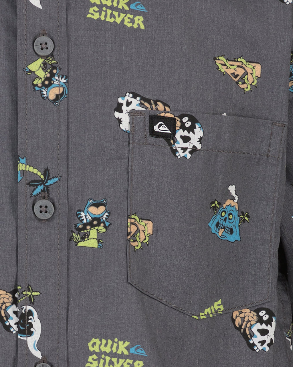 Boys Strange Waves Classic Short Sleeve Woven Shirt