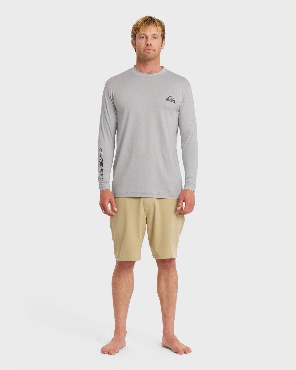 Everyday Long Sleeve Surf Tee - Light Grey Hth