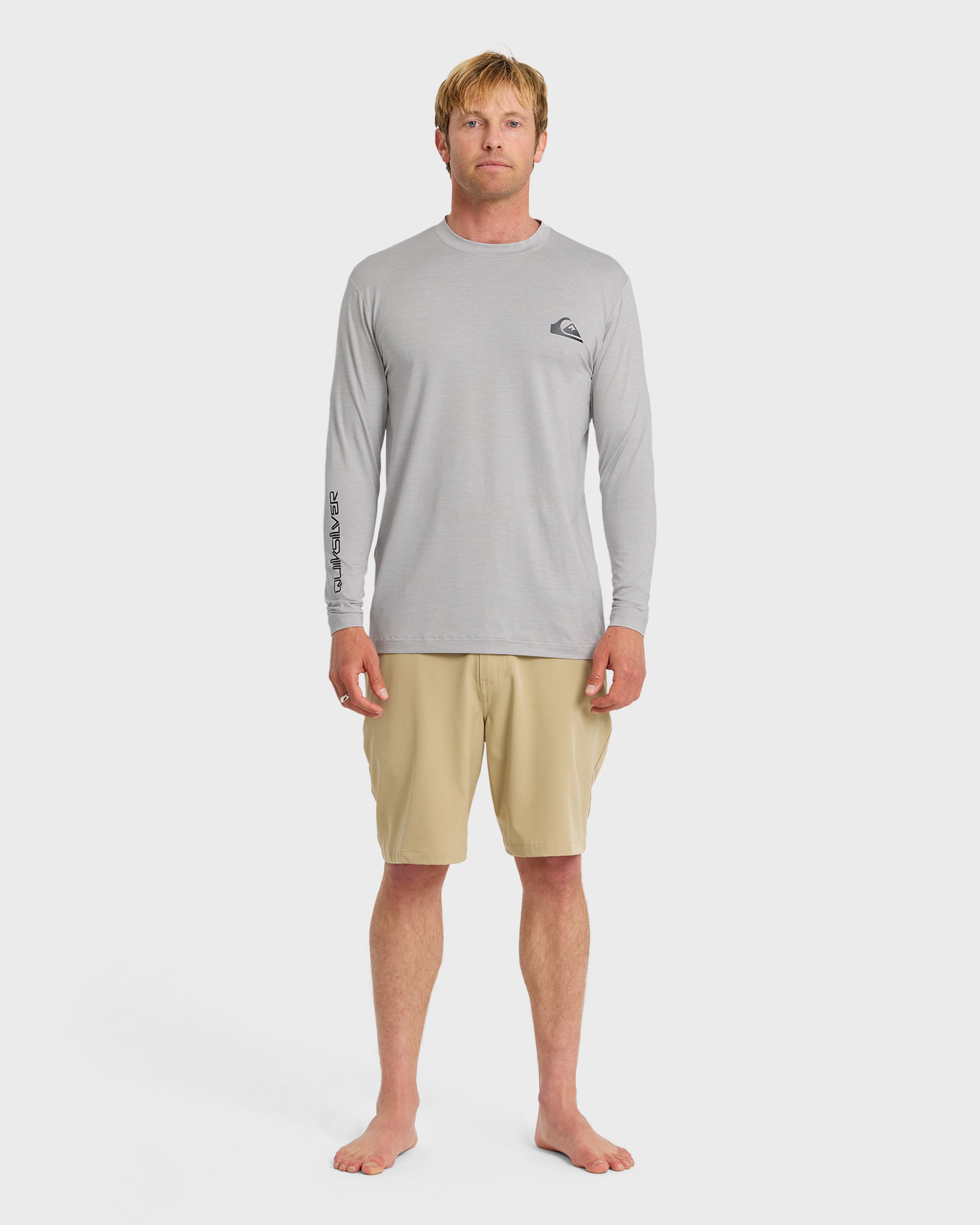 Everyday Long Sleeve Surf Tee - Light Grey Hth