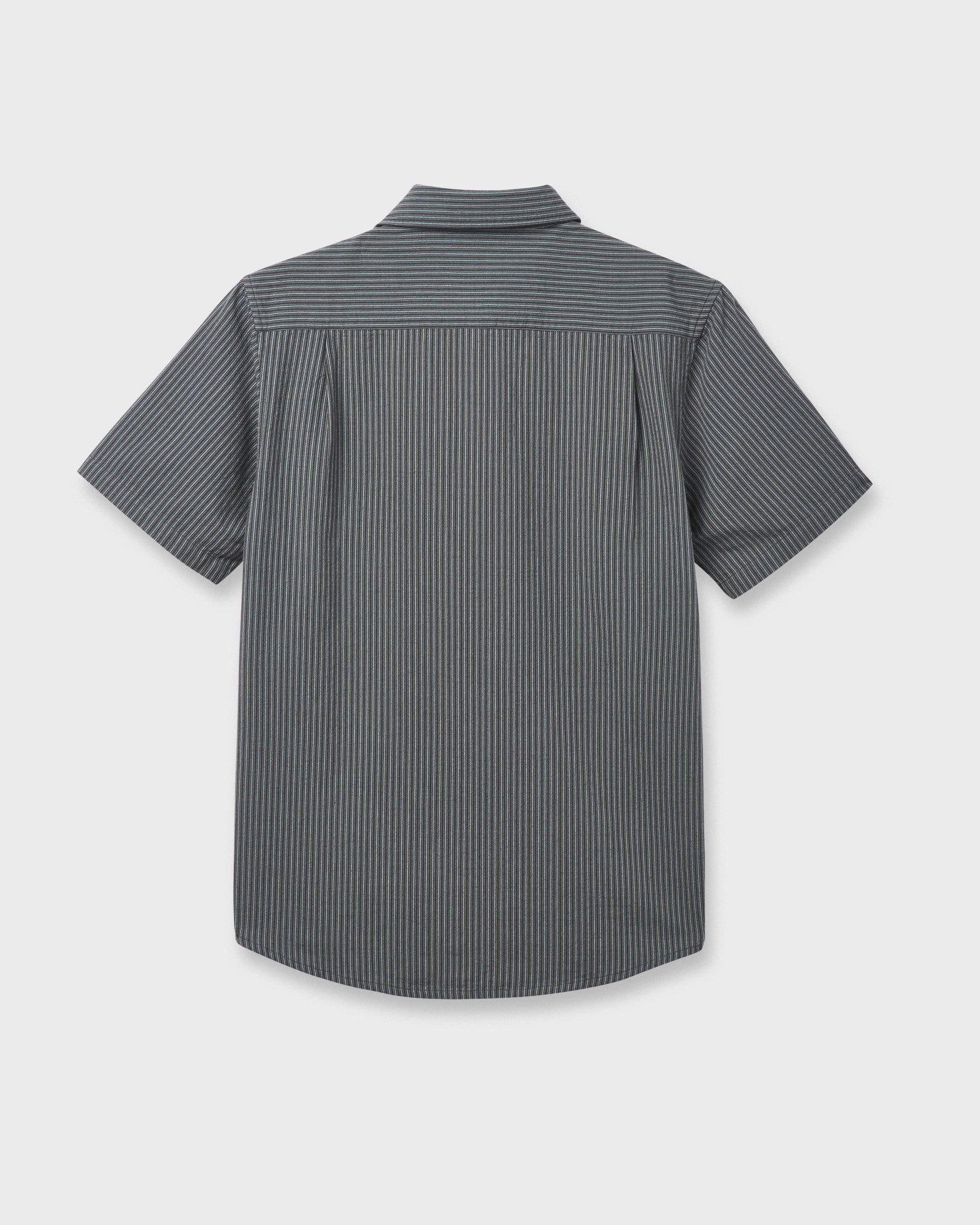 Oxford Stripe Classic Short Sleeve Shirt - Phantom