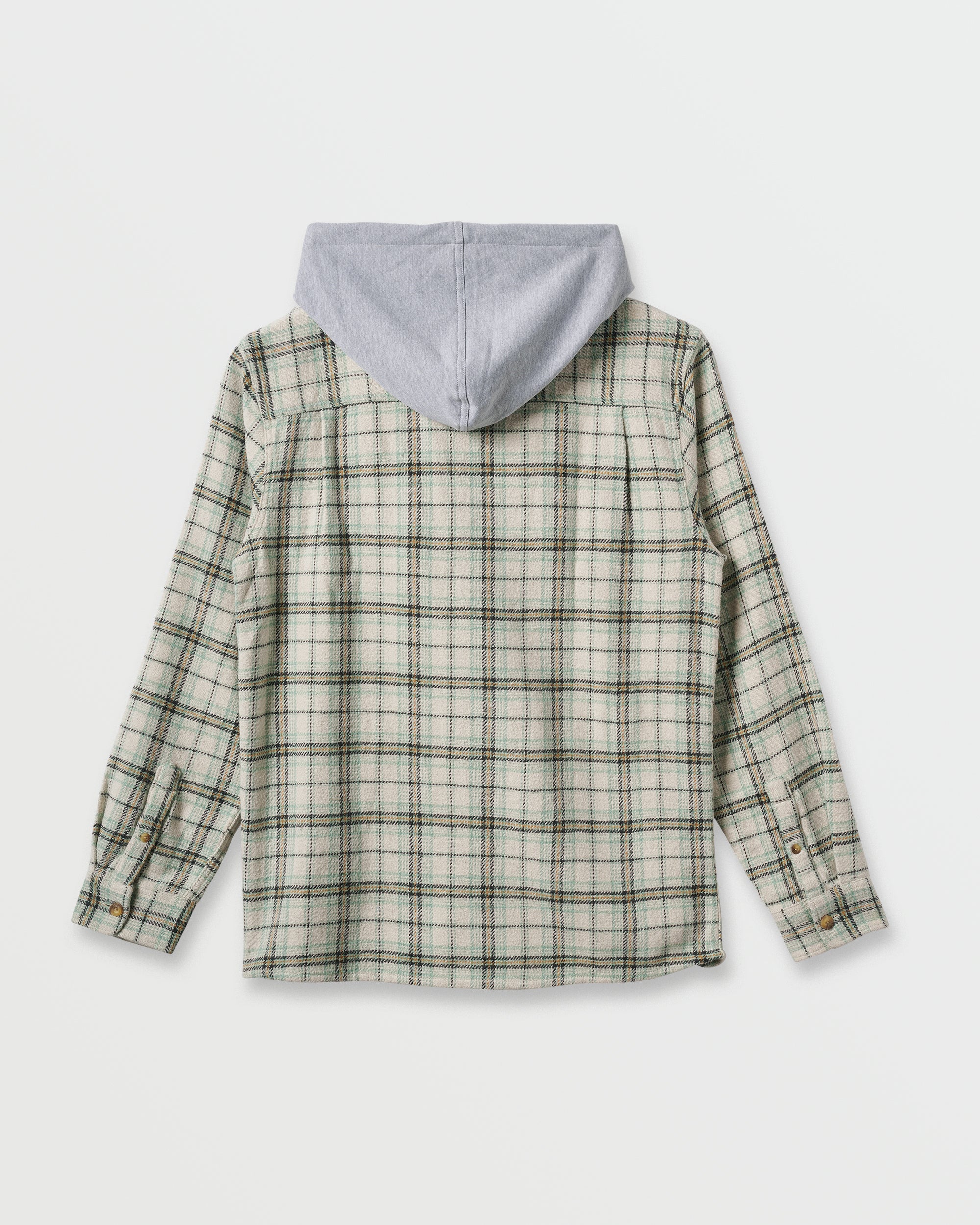 Sandbar Hooded Flannel Shirt - Silver Birch