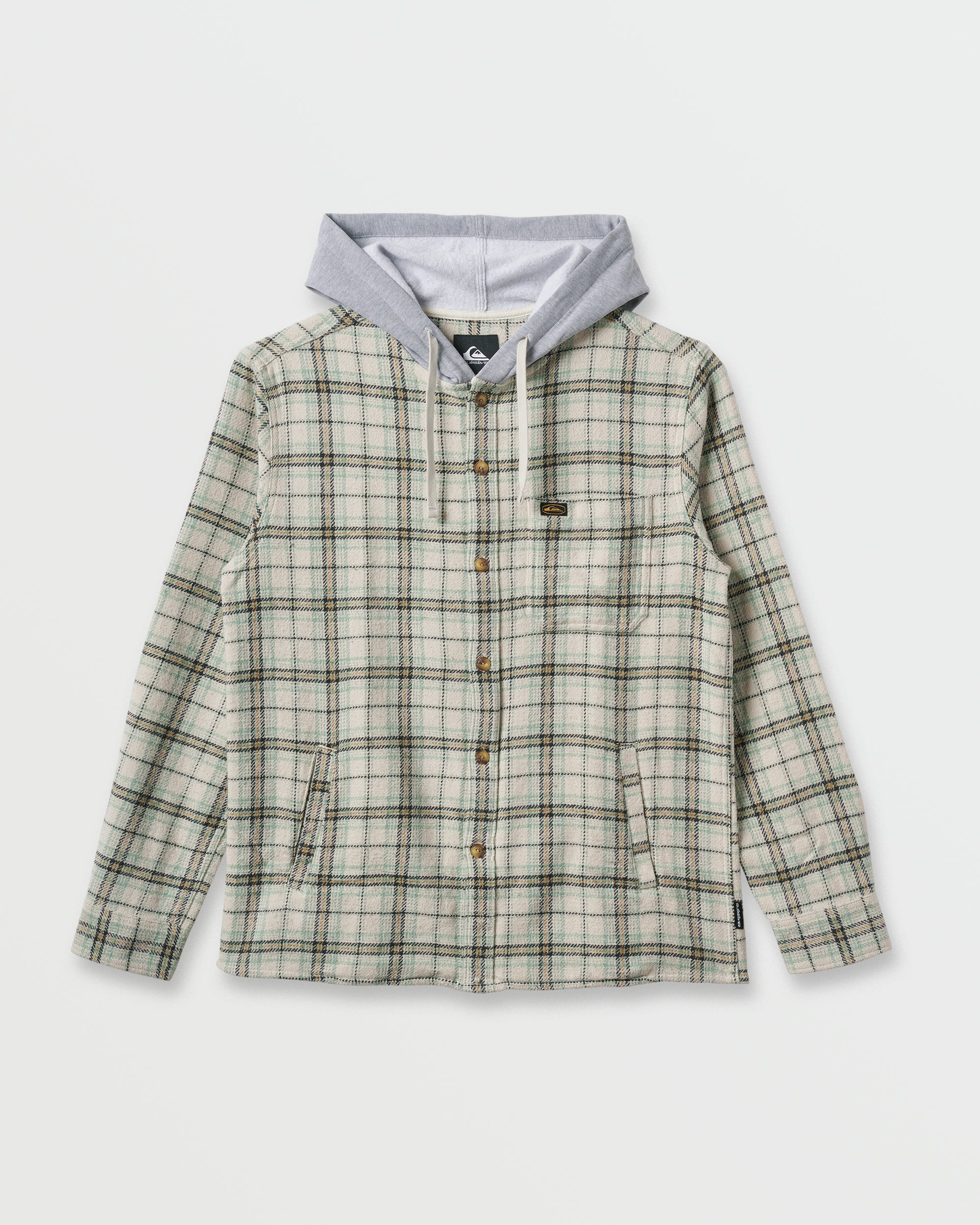 Sandbar Hooded Flannel Shirt - Silver Birch