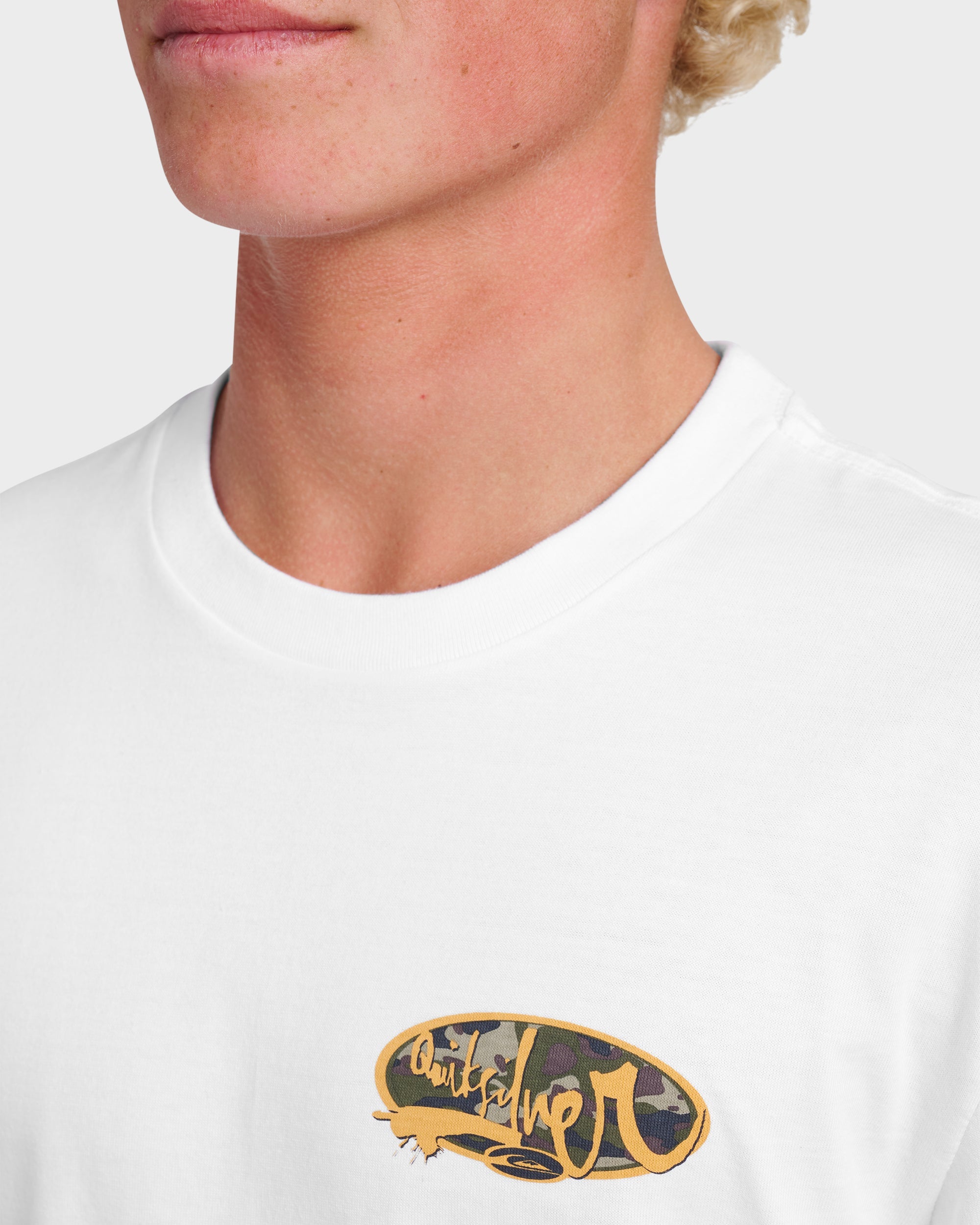 Impaired Camo Long Sleeve T-shirt - White