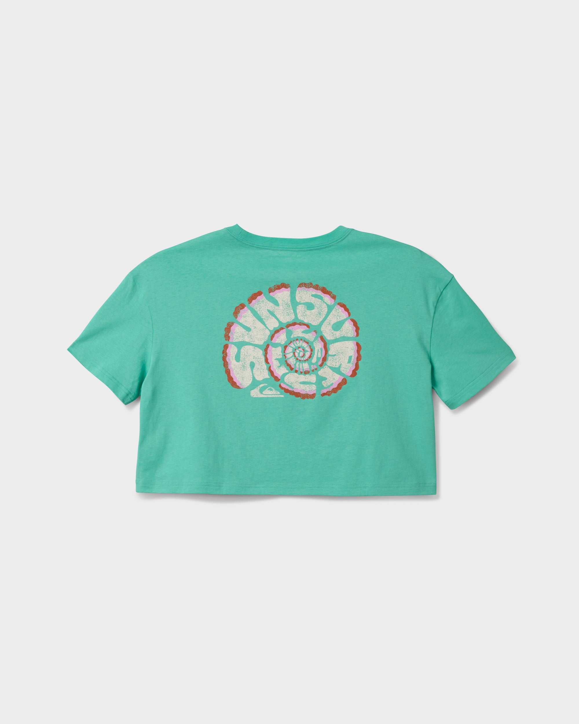 Surf Sun Smile Short Sleeve Cropped Boyfriend T-Shirt