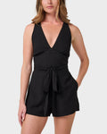 Tezza Solid Textured Tie Romper
