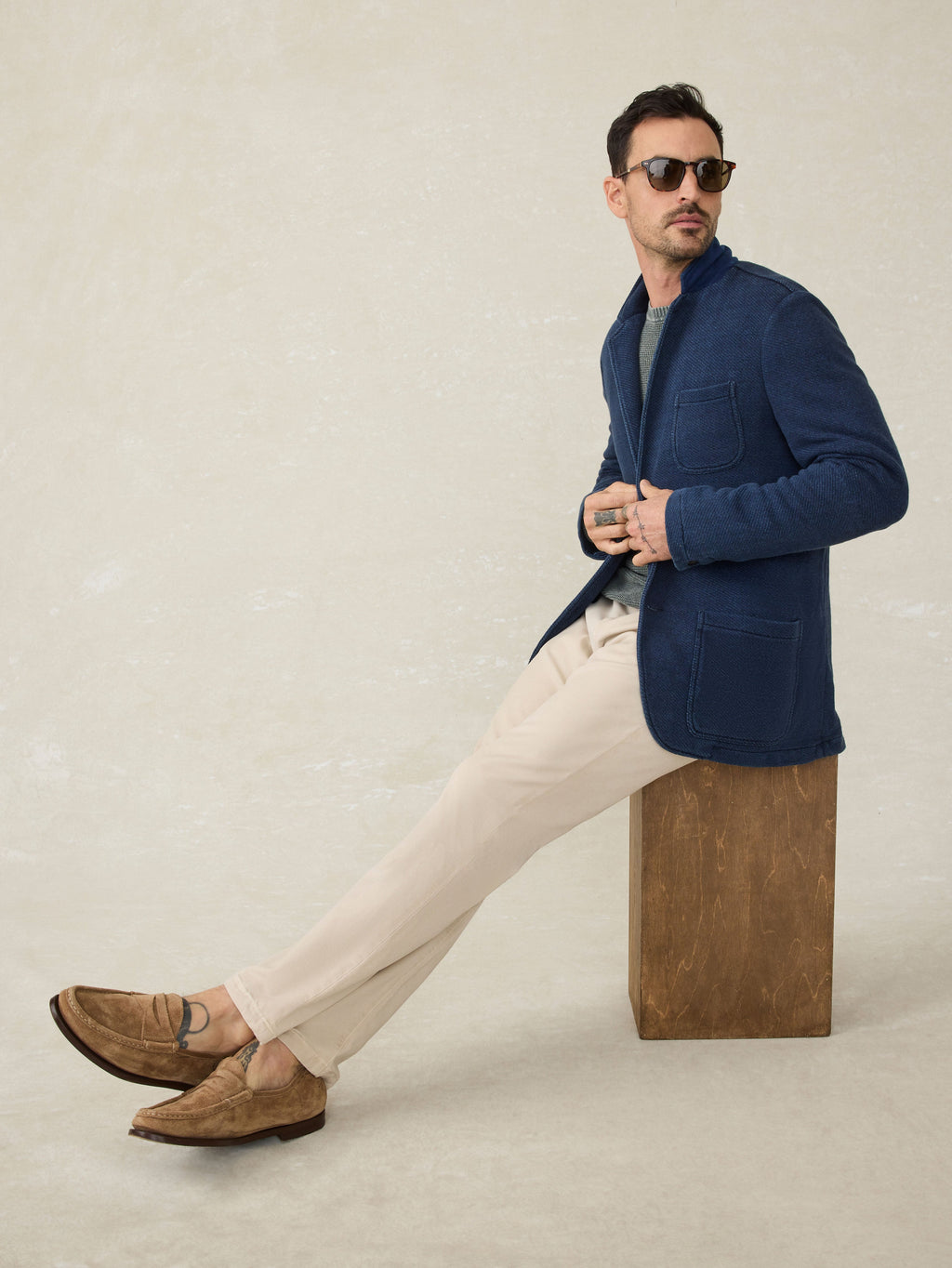 Inlet Knit Blazer (Short) - Hendricks Indigo Wash