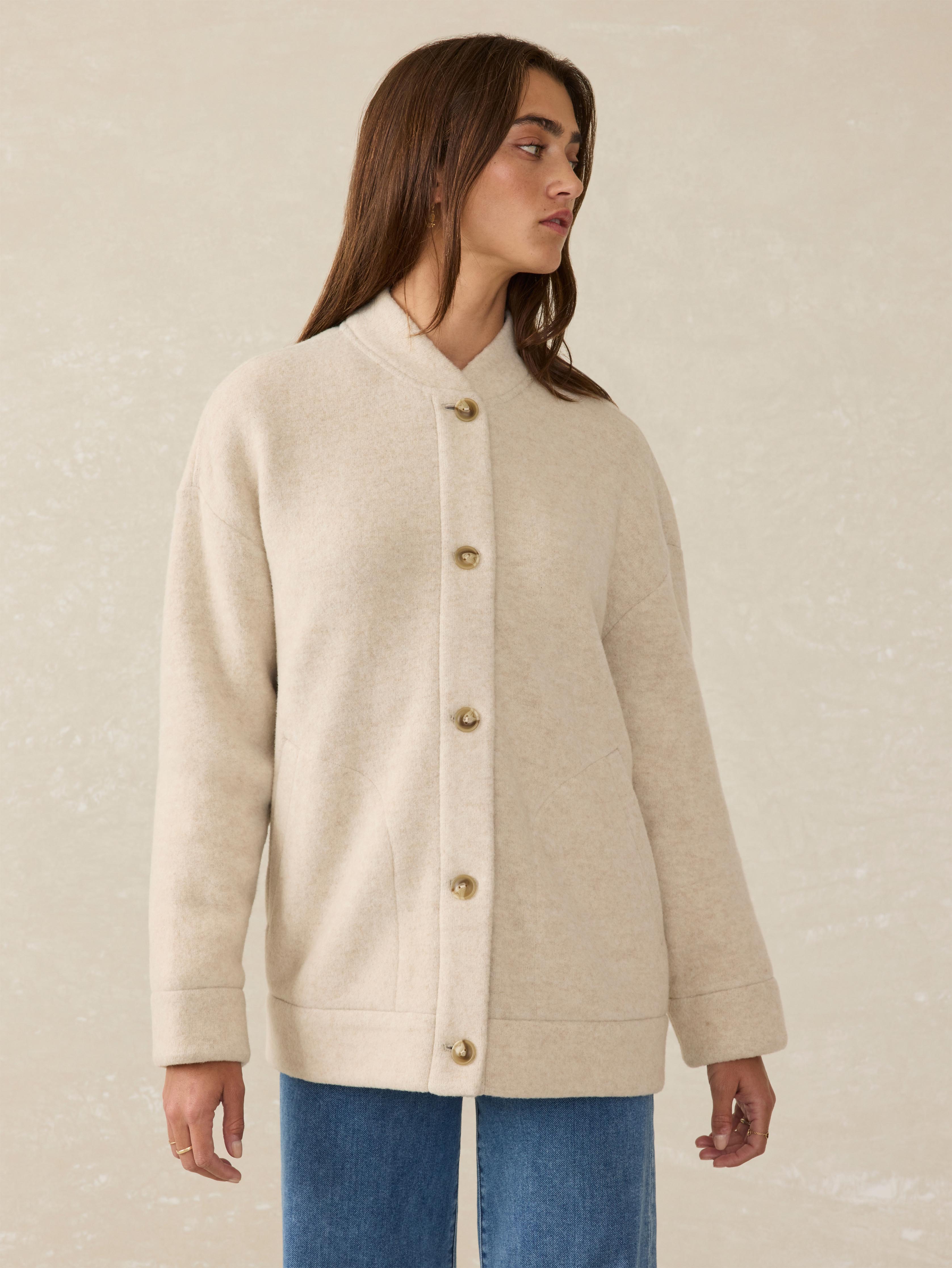 Pacific Knit Jacket - Oat Melange